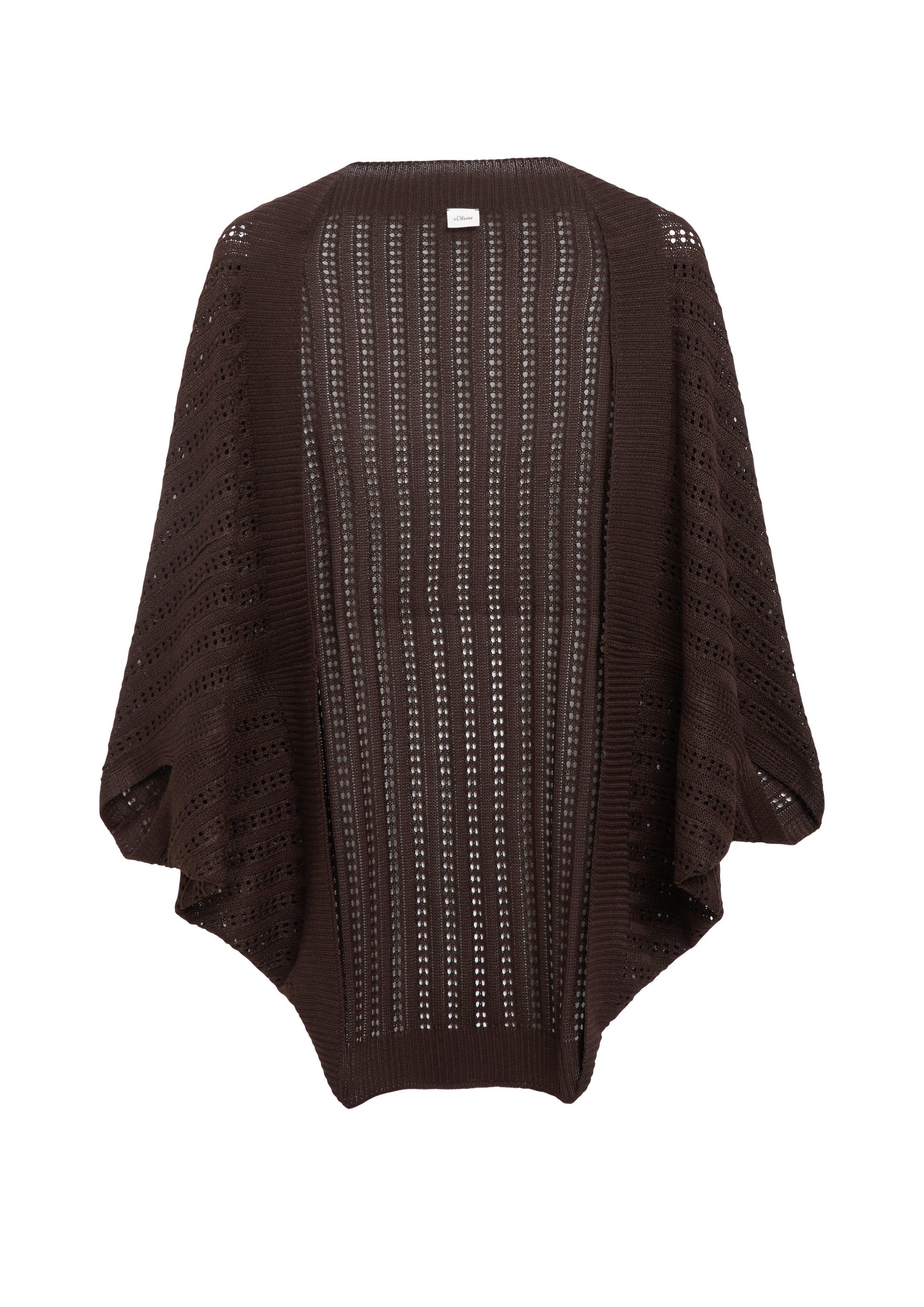 s.Oliver Poncho Indoor-Poncho Indoor-Poncho aus Ajourstrick