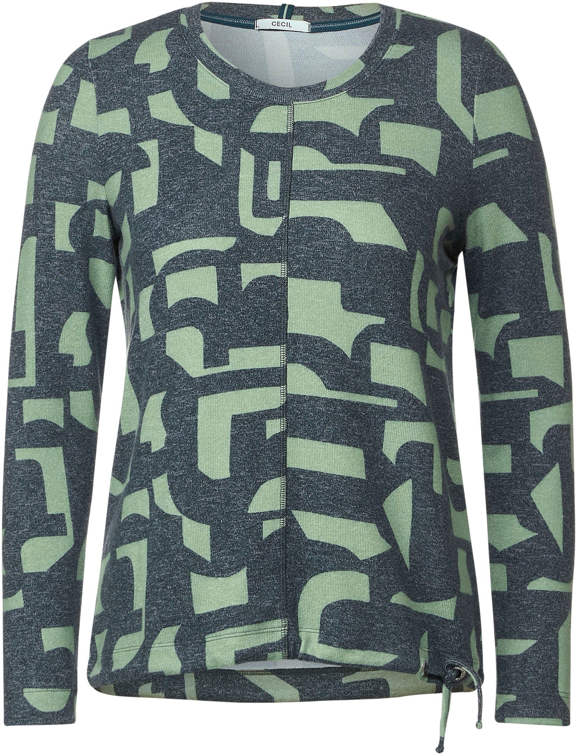 Sweatshirt mit Cecil green deep Buchstabenmuster lake