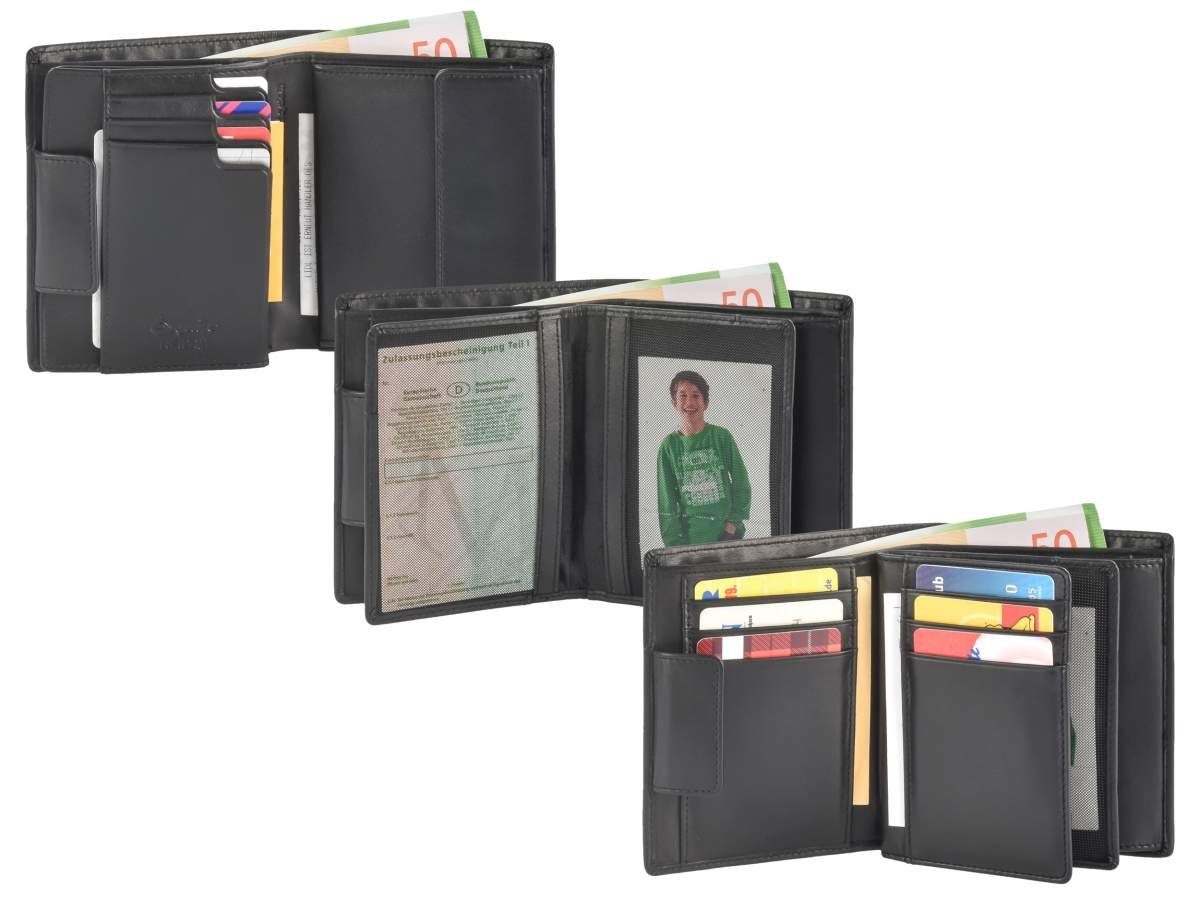 Geldbeutel, Kartenfächer Harry, 14 Schutz, RFID Portemonnaie, Esquire Geldbörse Leder,