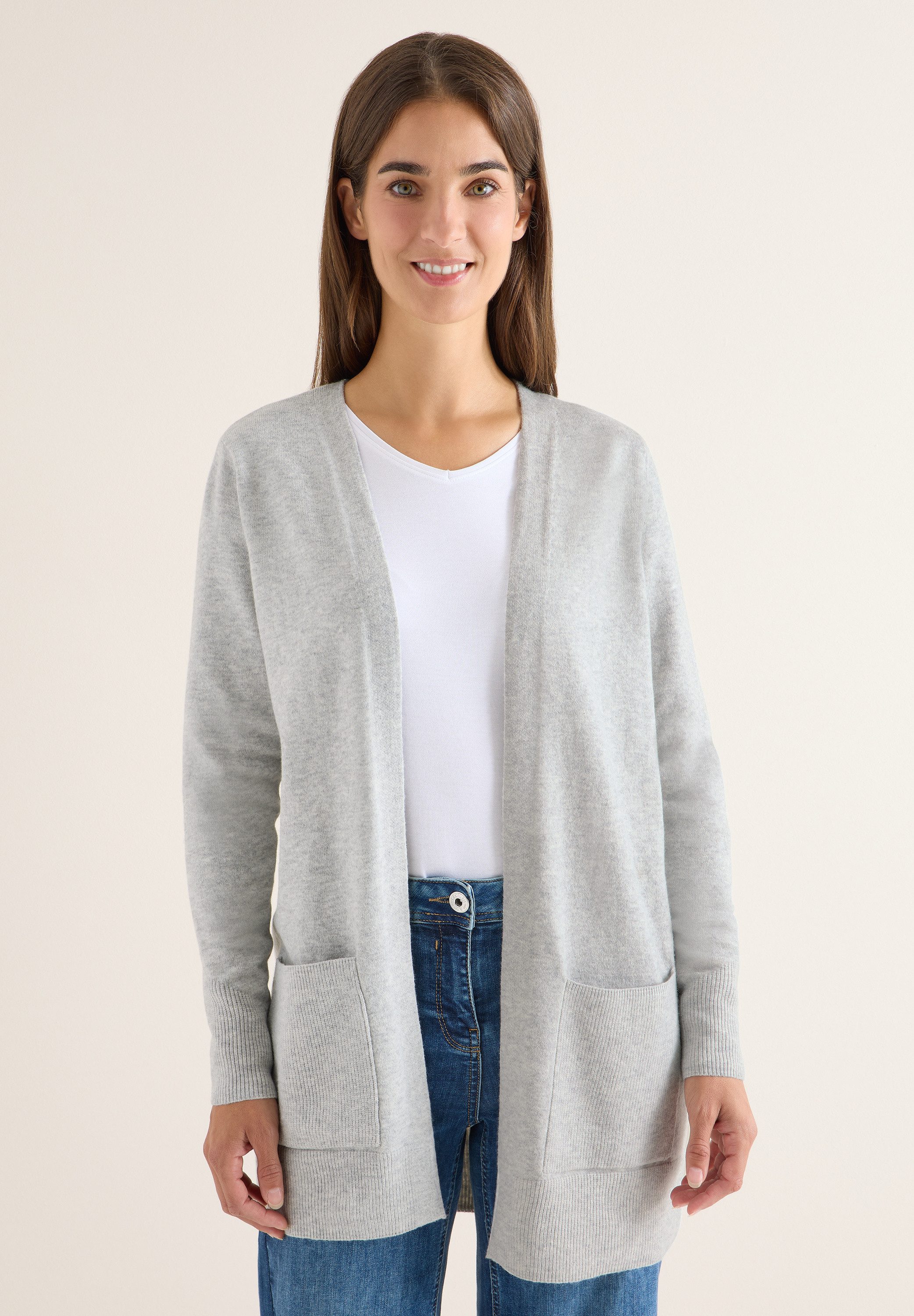 CECIL Longstrickjacke aus softem Materialmix günstig online kaufen