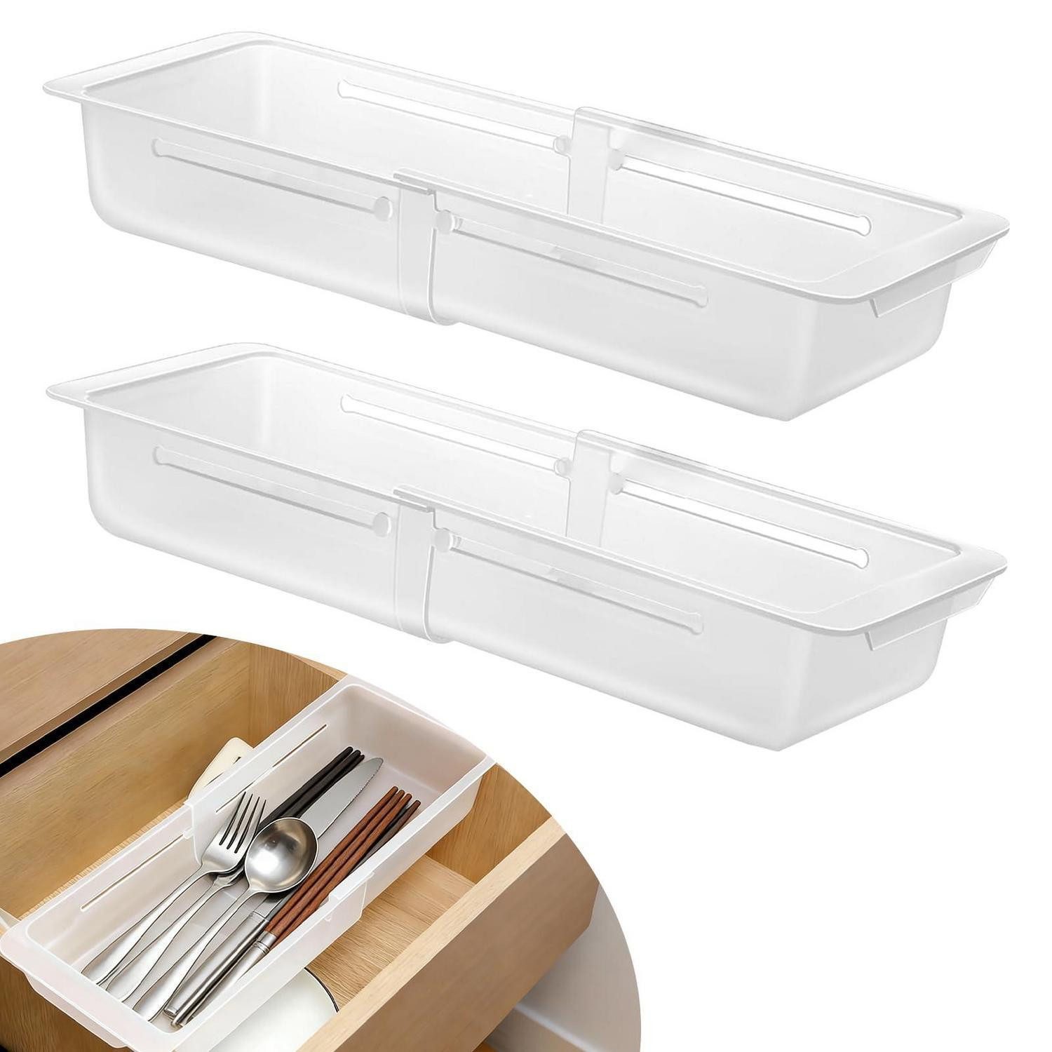 LuxusKollektion Schubladeneinsatz Schubladen Organizer verstellbar (1 St)