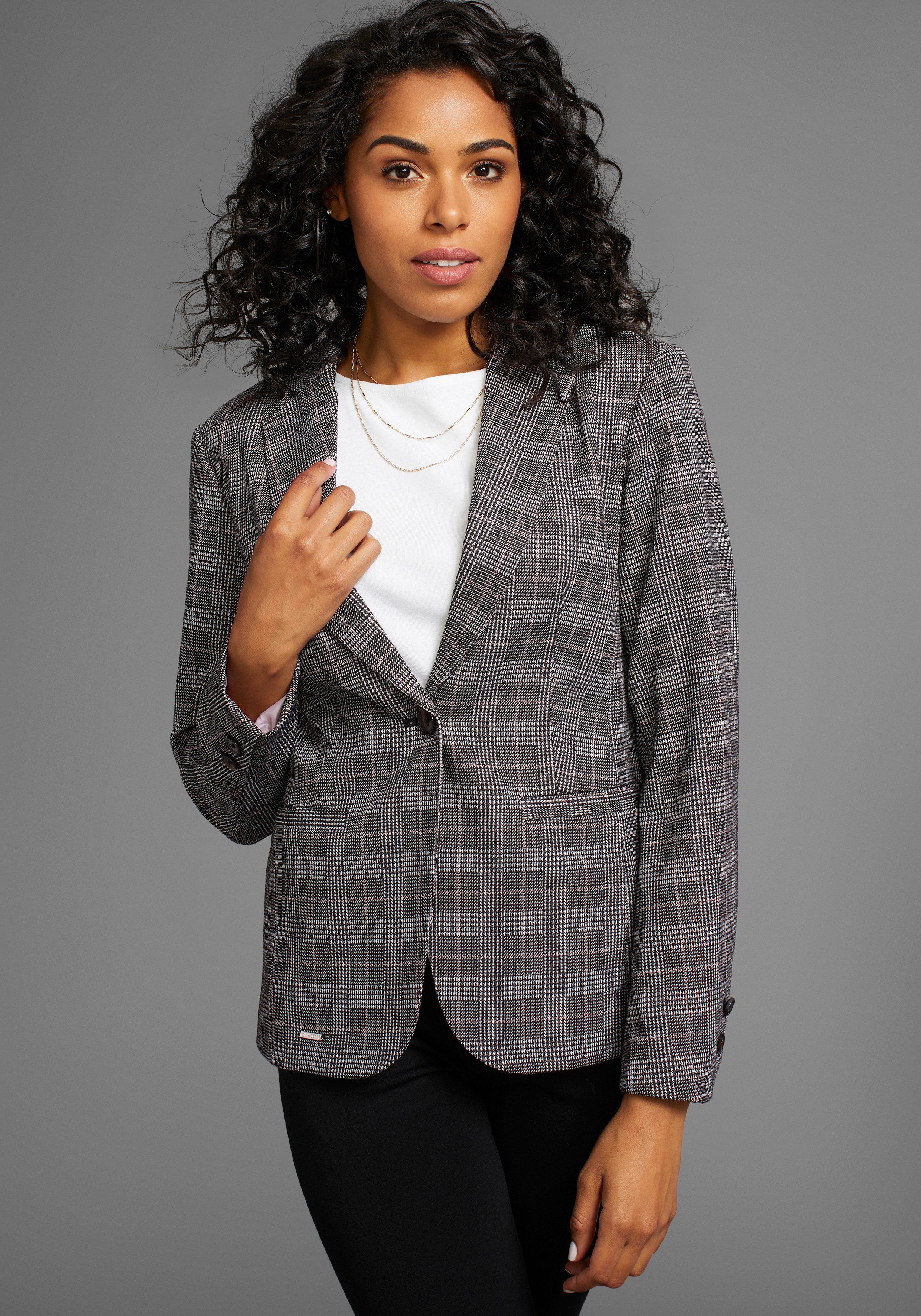 Laura Scott Kurzblazer in trendigem Karolook günstig online kaufen