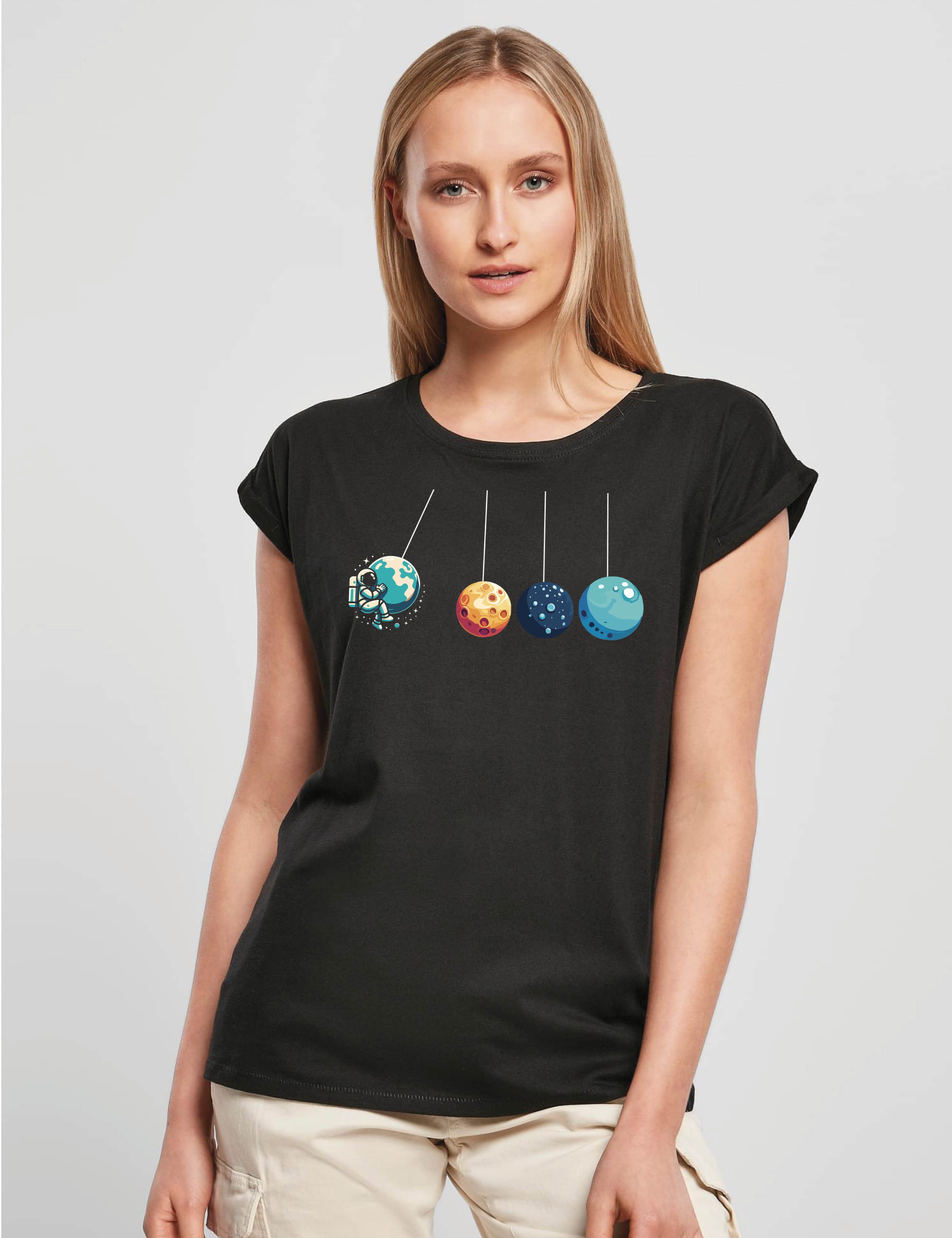 Youth Designz Print-Shirt "Planeten Universum" Damen T-Shirt Statement Gesc günstig online kaufen