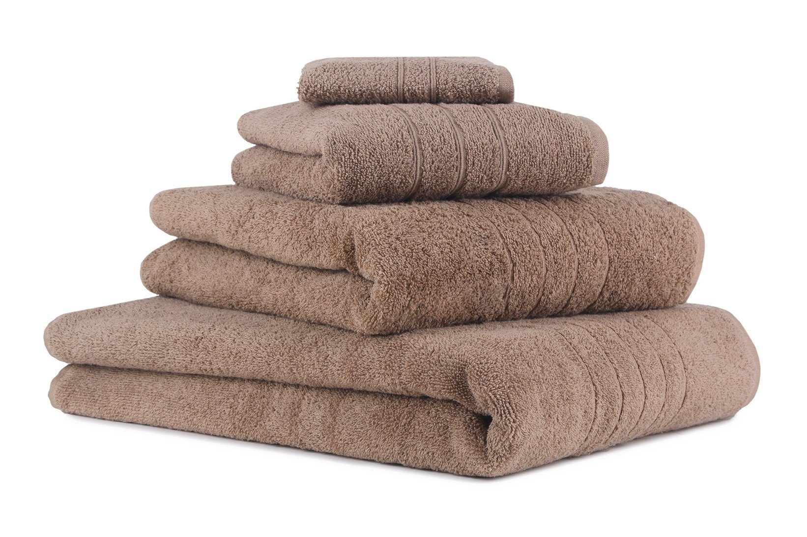 100% Baumwolle 100% 4-TLG. Farbe Handtuch 1 Set Badetuch Deluxe Duschtuch Mokka, 1 Baumwolle, (4-tlg) Handtuch 1 Betz Handtuch-Set Seiftuch 1