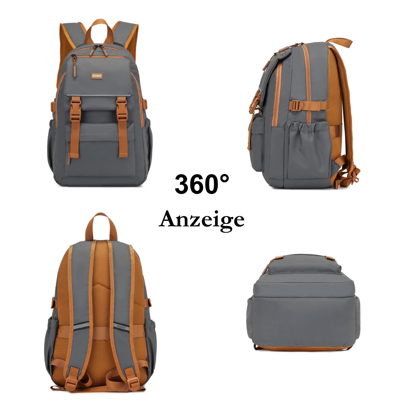 KONO Reiserucksack Rucksack Herren Wasserdicht – Verstellbar Vielseitig für günstig online kaufen