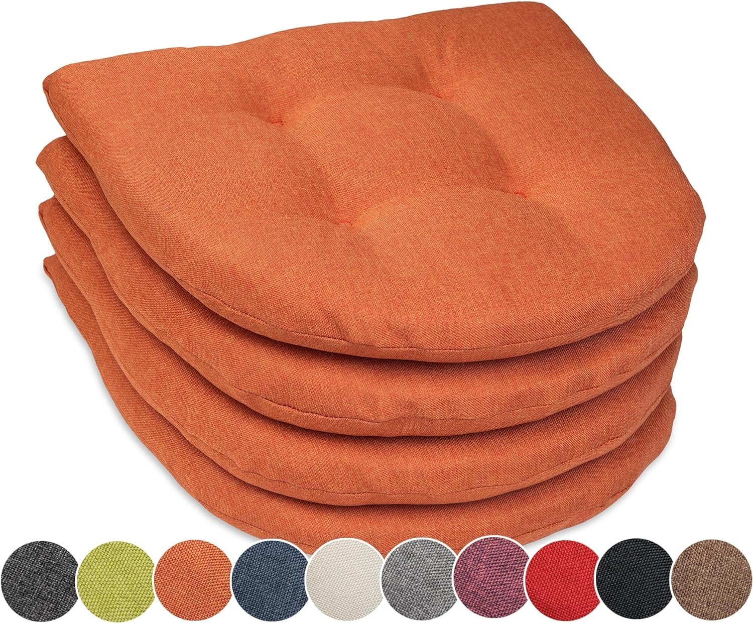 sunnypillow Подушка для крісла 4er Set Auflage 40x40 für Stühle, Bänke in Haus und Garten dick 5cm, Подушки Sitzauflage Stuhlauflage Gartenkissen Esszimmerstuhl