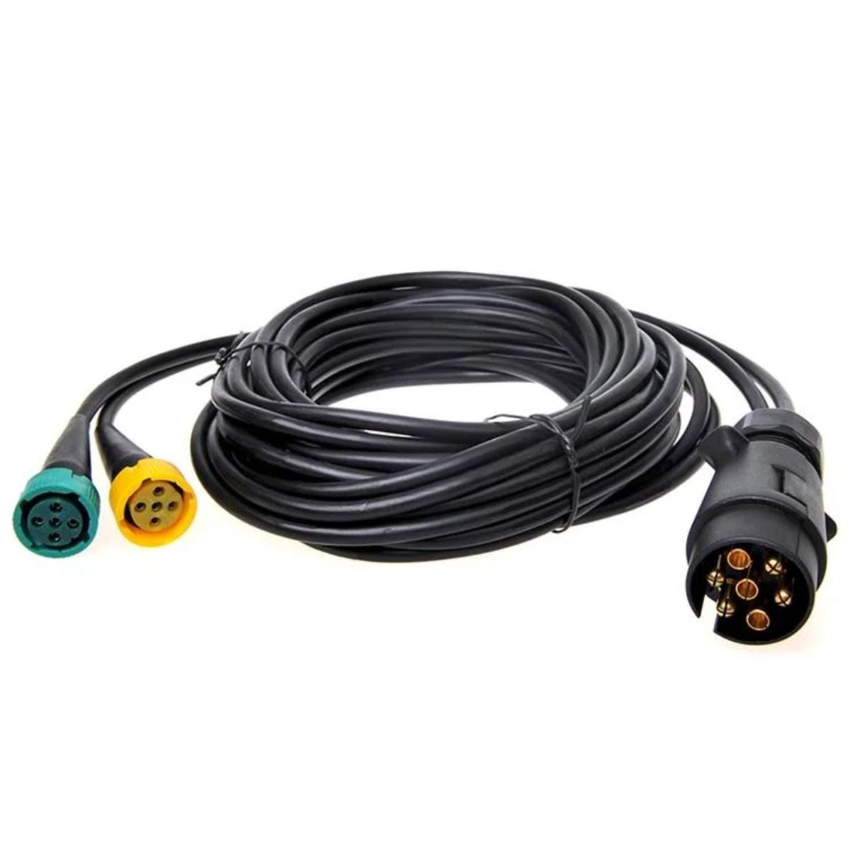 ProPlus 7 poliger Kabelsatz für Kfz-Anhänger 5 / 7 / 9m mit Steckverbindern Fahrzeugleitung, (500 cm), einfache Montage