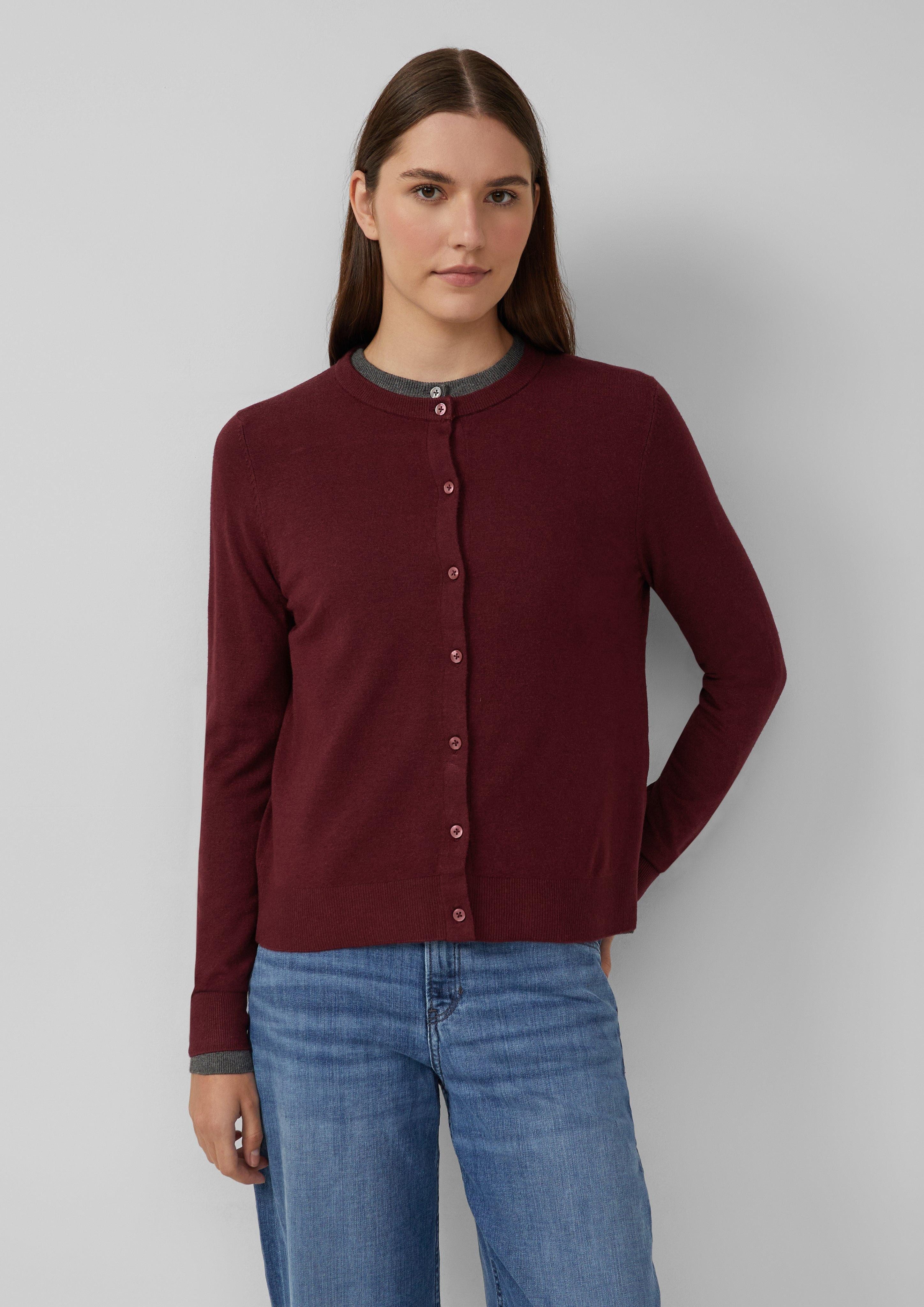 s.Oliver Strickjacke Feinstrickcardigan aus Viskosemix günstig online kaufen