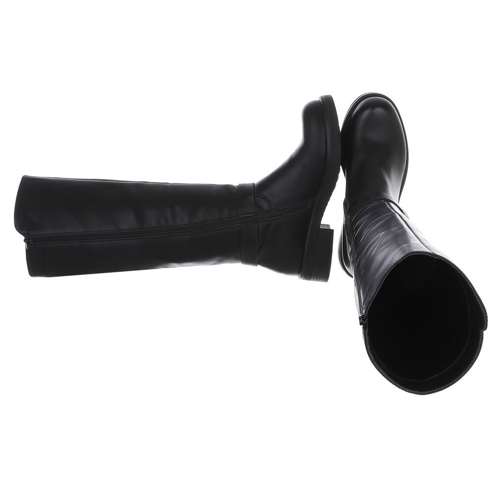 Ital-Design Elegante Damen Longboots mit Komfort und modischen Details Stie günstig online kaufen