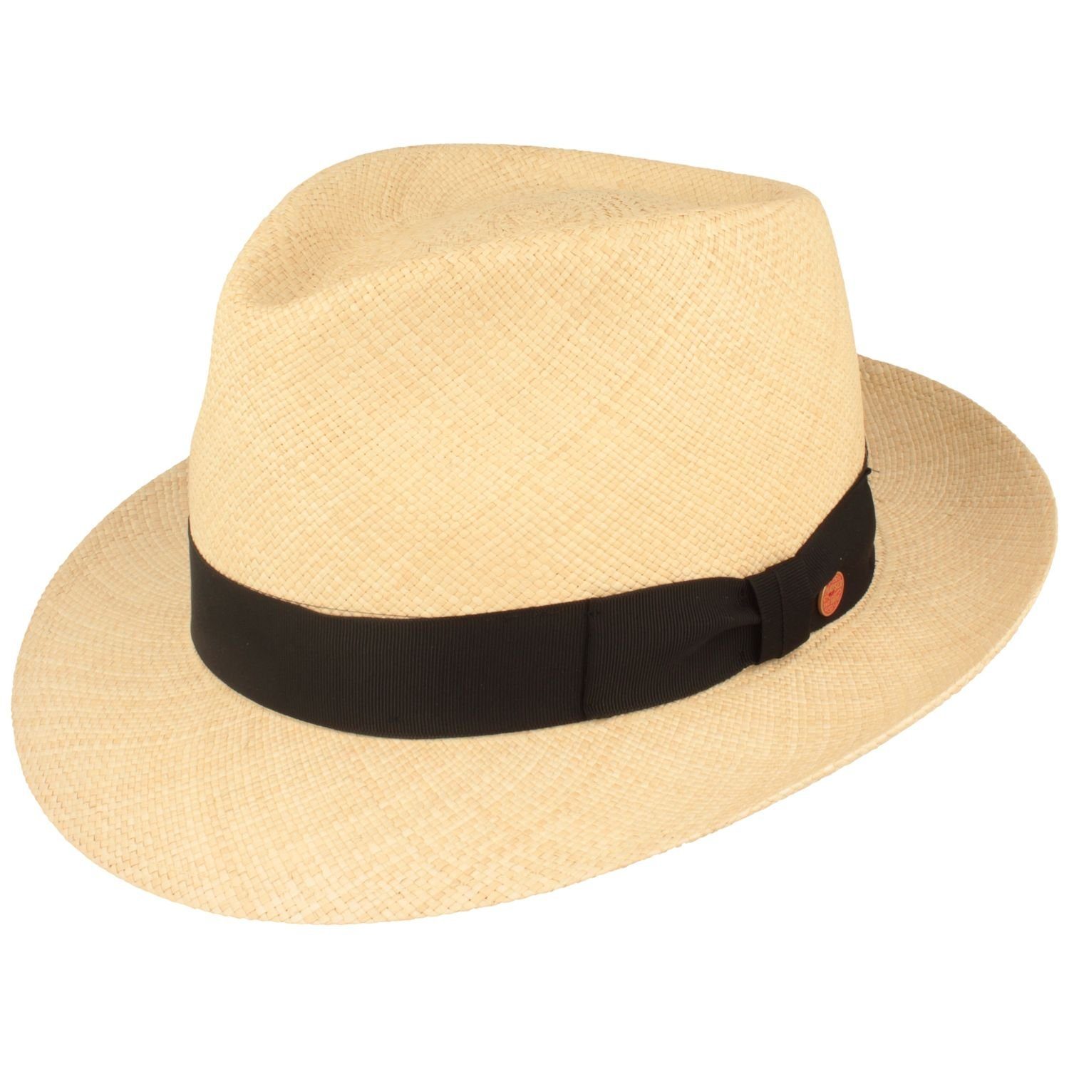 Mayser Strohhut wasserabweisender, 0004 80 natur/8001 UV-Schutz Hut schwarz Panama hochwerigter mit Manuel
