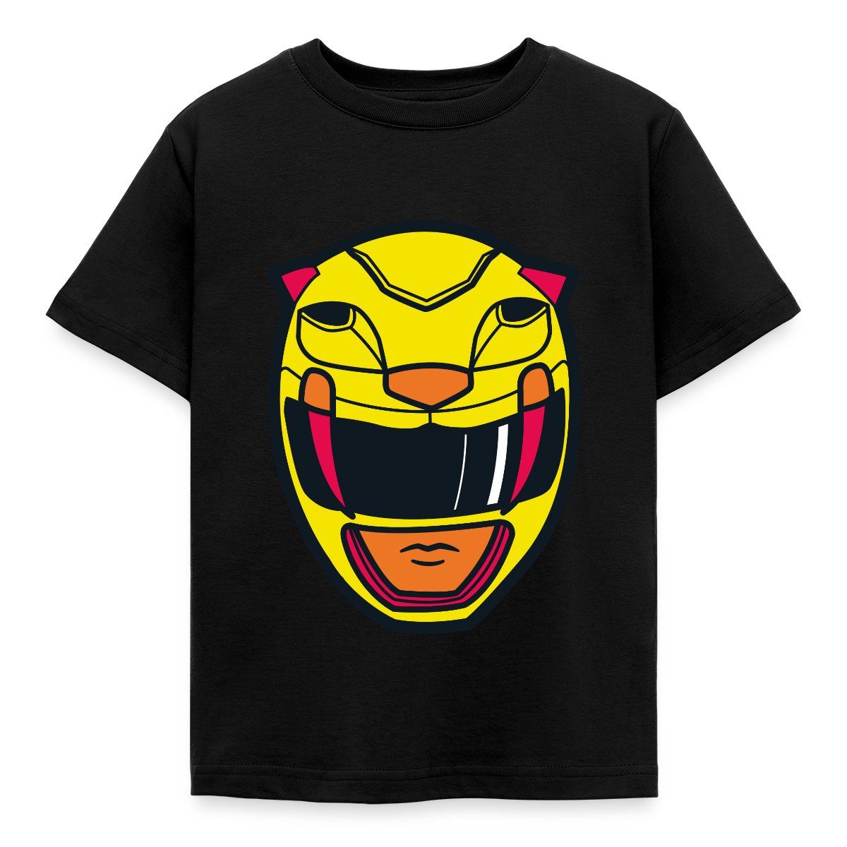 Spreadshirt T-Shirt Power Rangers Gelber Ranger Helm Kinder T-Shirt (1-tlg)