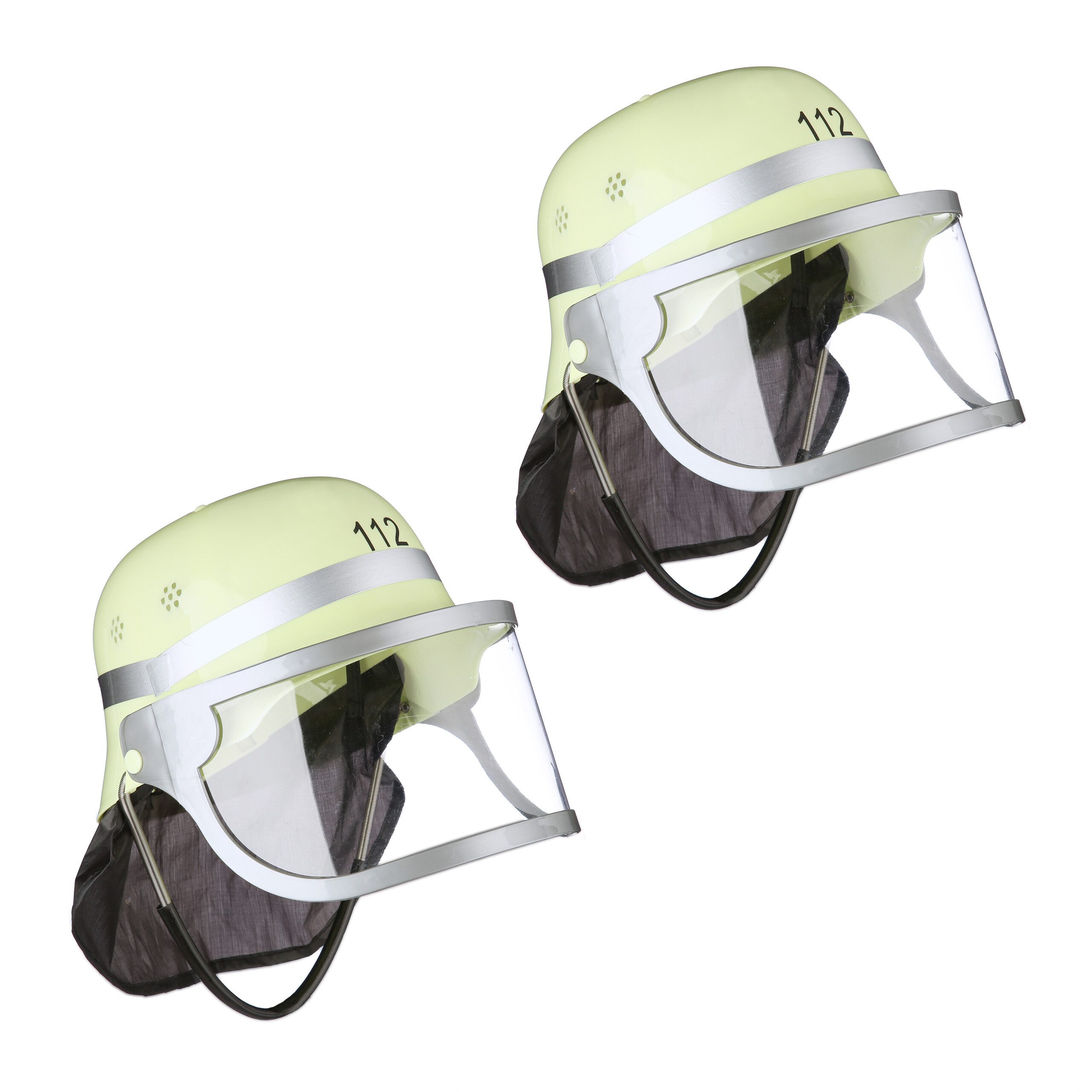 Feuerwehrhelm 2er Set Feuerwehrhelm "112"