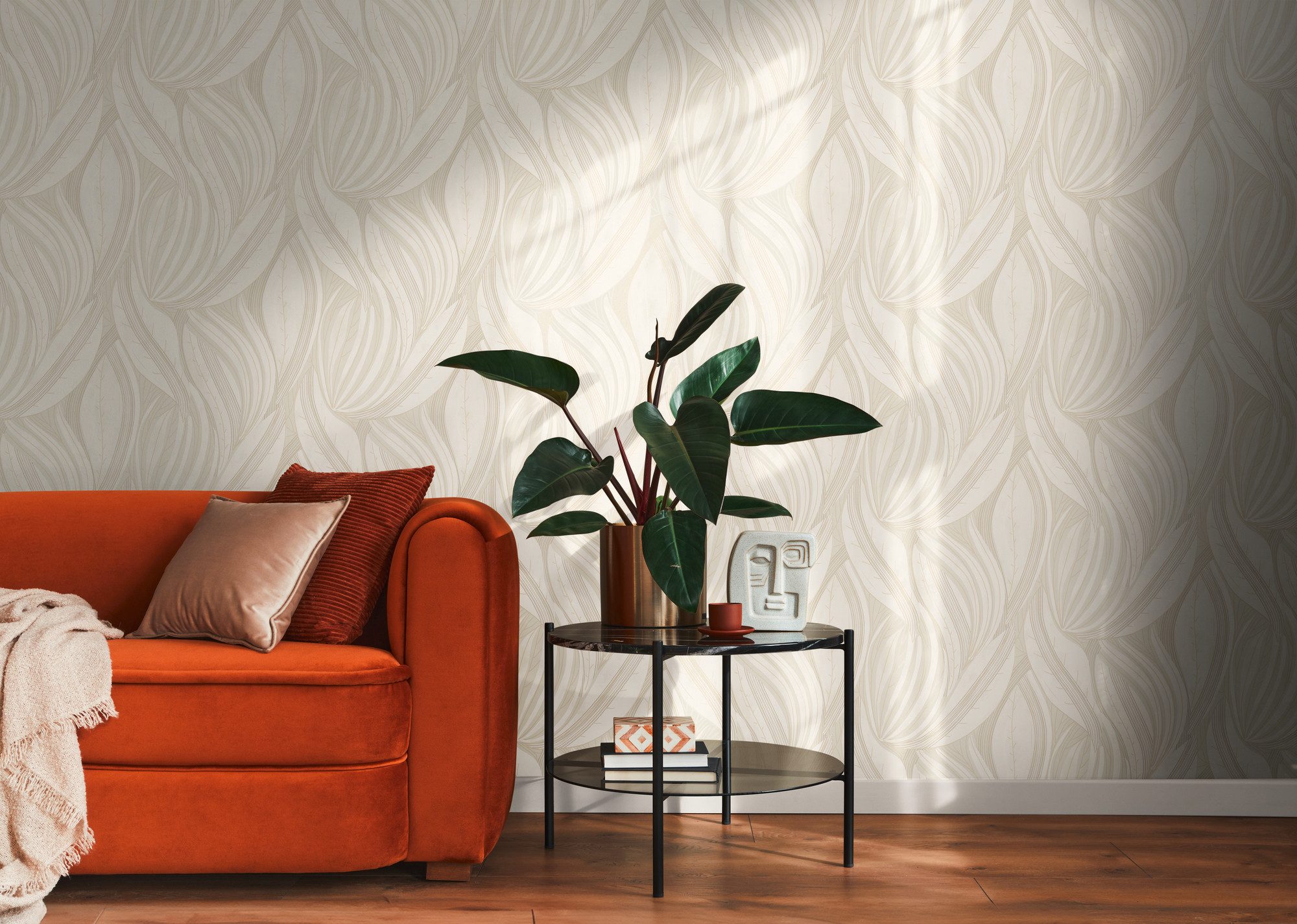 living walls Vliestapete Dschungel-Tapete Türkis bunt strukturiert tropisch, strukturiert, botanisch, (1 St)