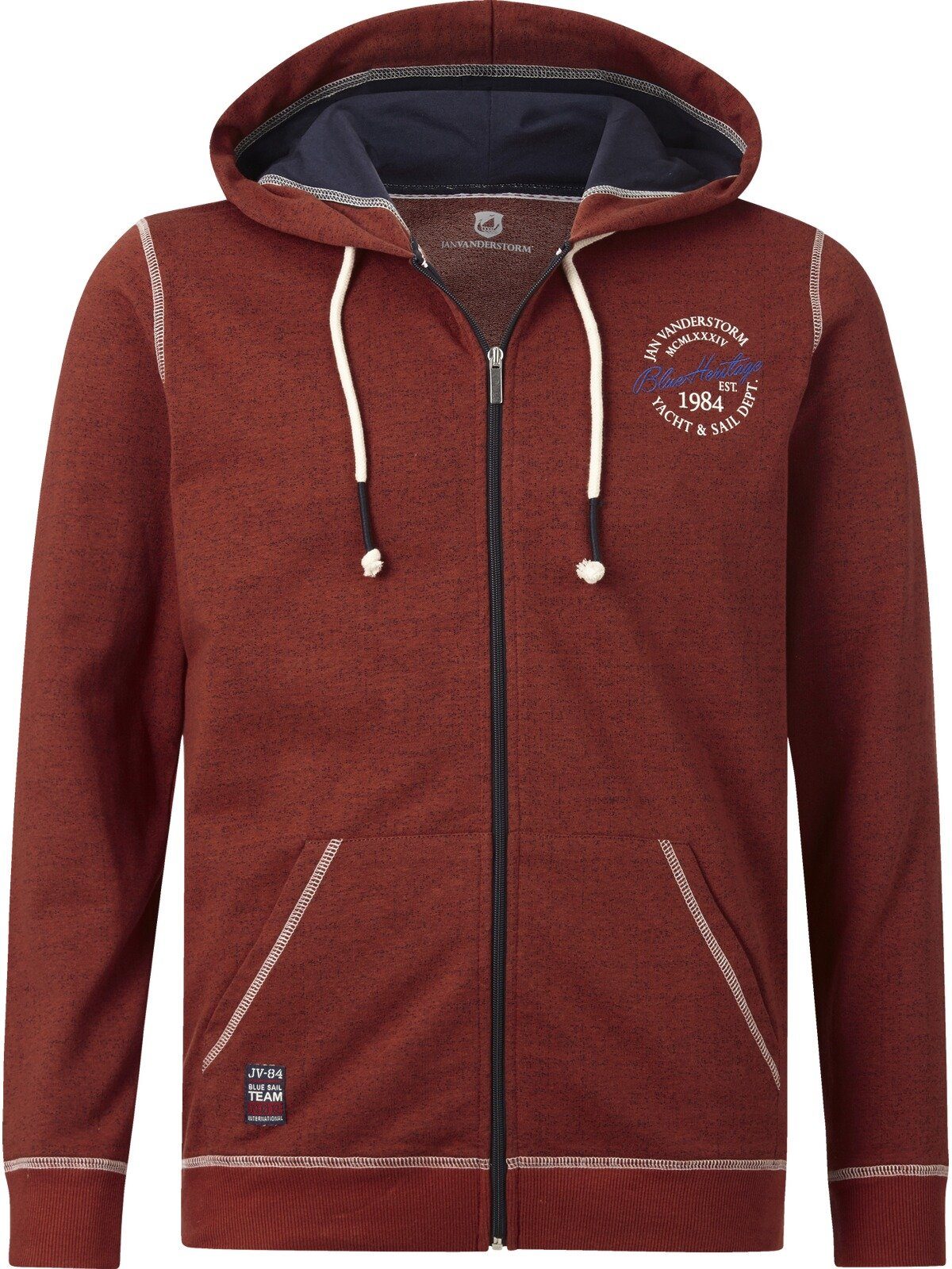 Jan Vanderstorm Kapuzensweatjacke JOKORA mit dekorativen Details