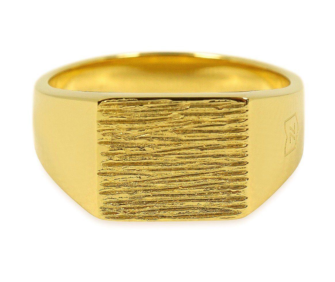 Sprezzi Fashion Silberring Herren Silver, Gold handgefertigt, Germany aus Sterling eckig Siegelring massiv, in Designed aus 925 Silberring Sterling Silber