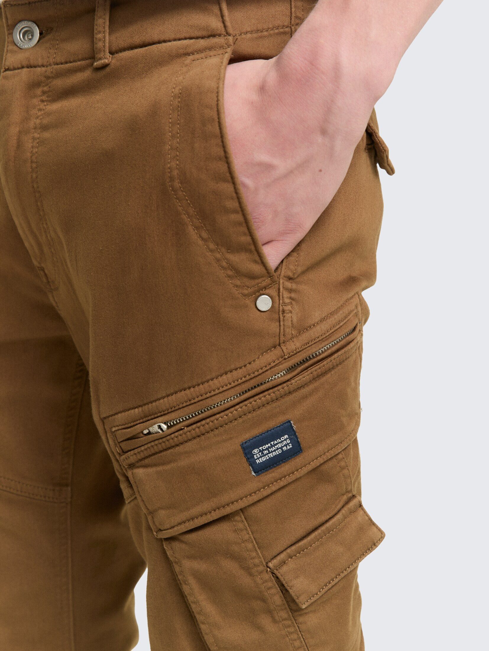 TOM TAILOR Chinohose Hosen & Chino Tapered Cargo Hose mit Stretch