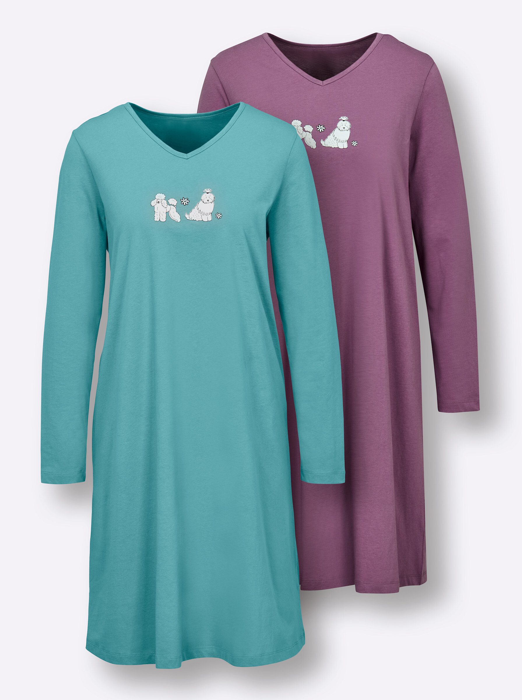 Witt Sleepshirt Sleepshirts Langarm (2-tlg)