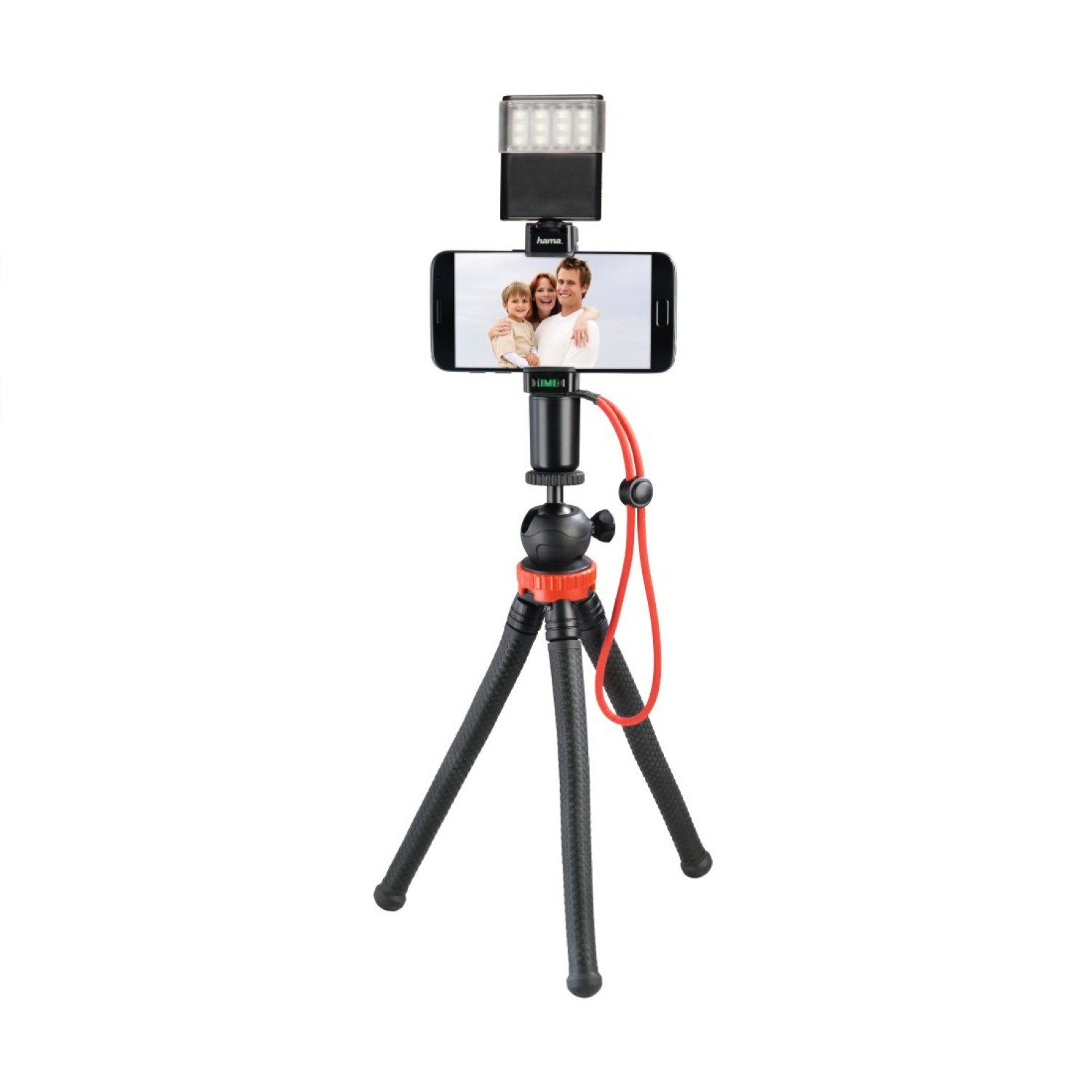 Hama Smartphone-Halterung Profi Handy Video-Halterung mit Griff, (Set, 1x Smartphone-Halterung mit Griff und Handschlaufe, Video-Halter Hand Stativ Mono-Pod Vlo – Bild 5 von 5