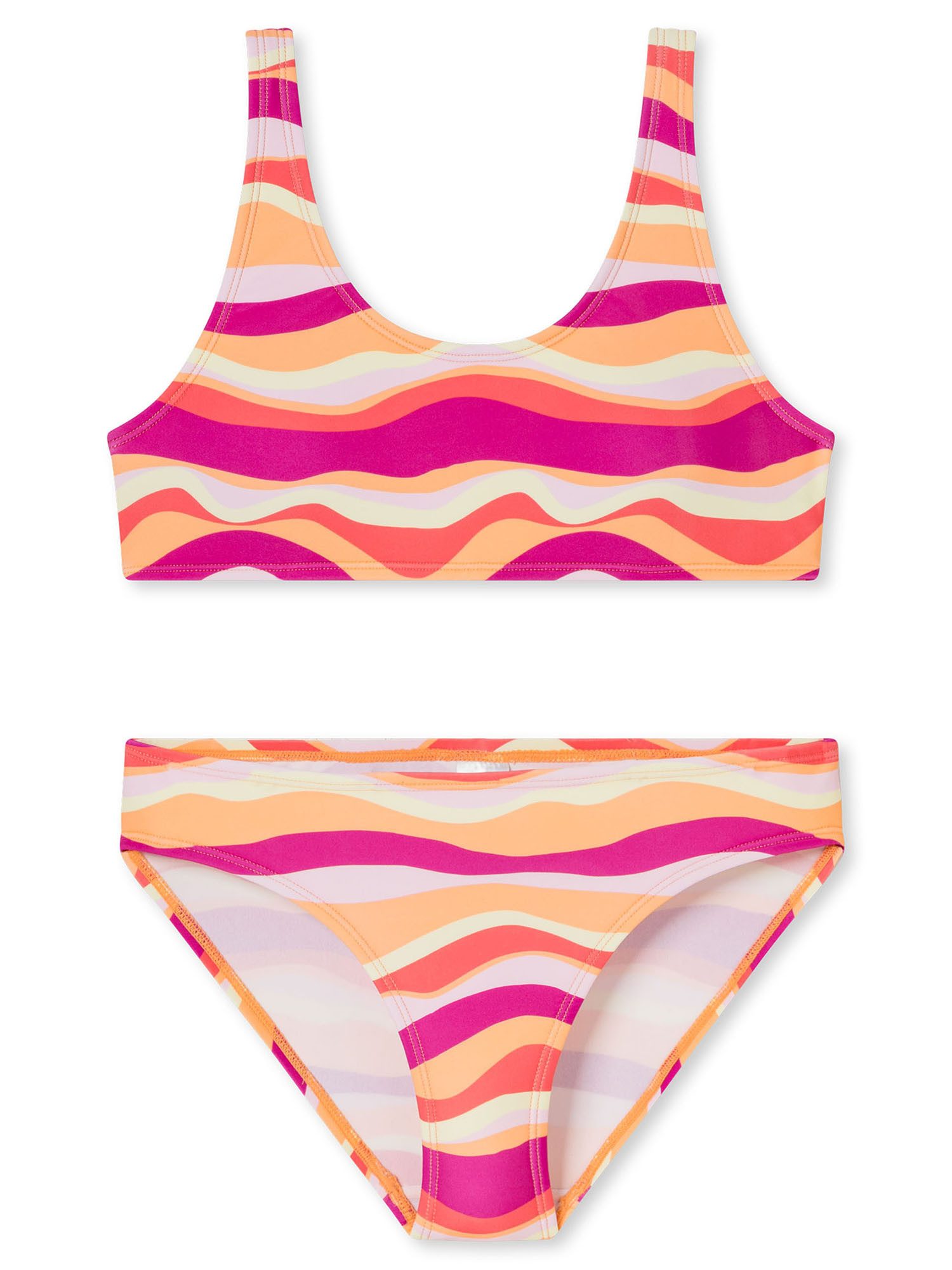 Schiesser Bustier-Bikini Aqua Teens (2-St) Sport‑Bikini, Bandeau‑Bikini, Strand-Bustier