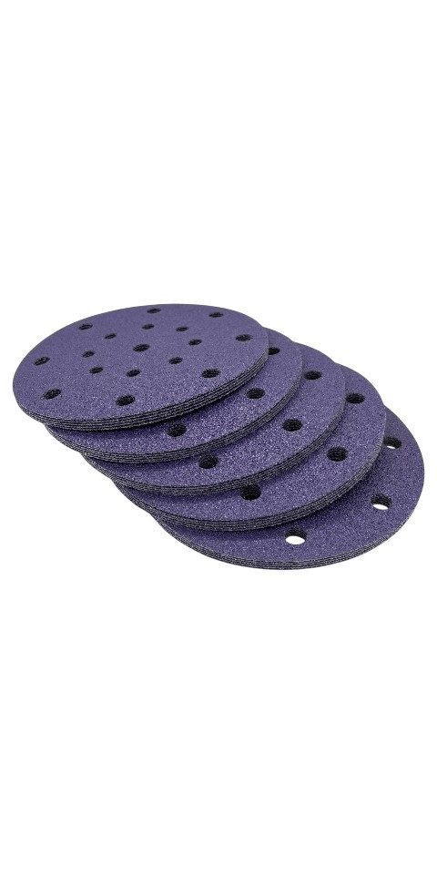 adena365 Schleifscheibe Schleifscheiben 150 mm Keramik 17-Loch Klett Staubabsaugung, (Packung, 25 Stück), 17-Loch-System, Keramik-Körnung, Klettbefestigung, Hohe Standzeit