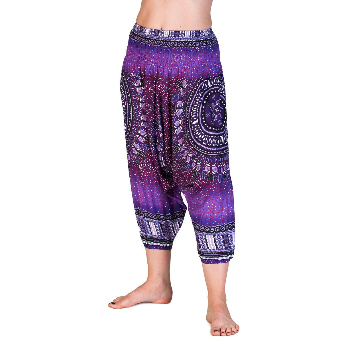 PANASIAM Haremshose Aladinhose für Kinder oder als 3/4-Hose Pumphose Freizeithose Haremshose als Caprihose aus hochwertiger natürlicher Viskose