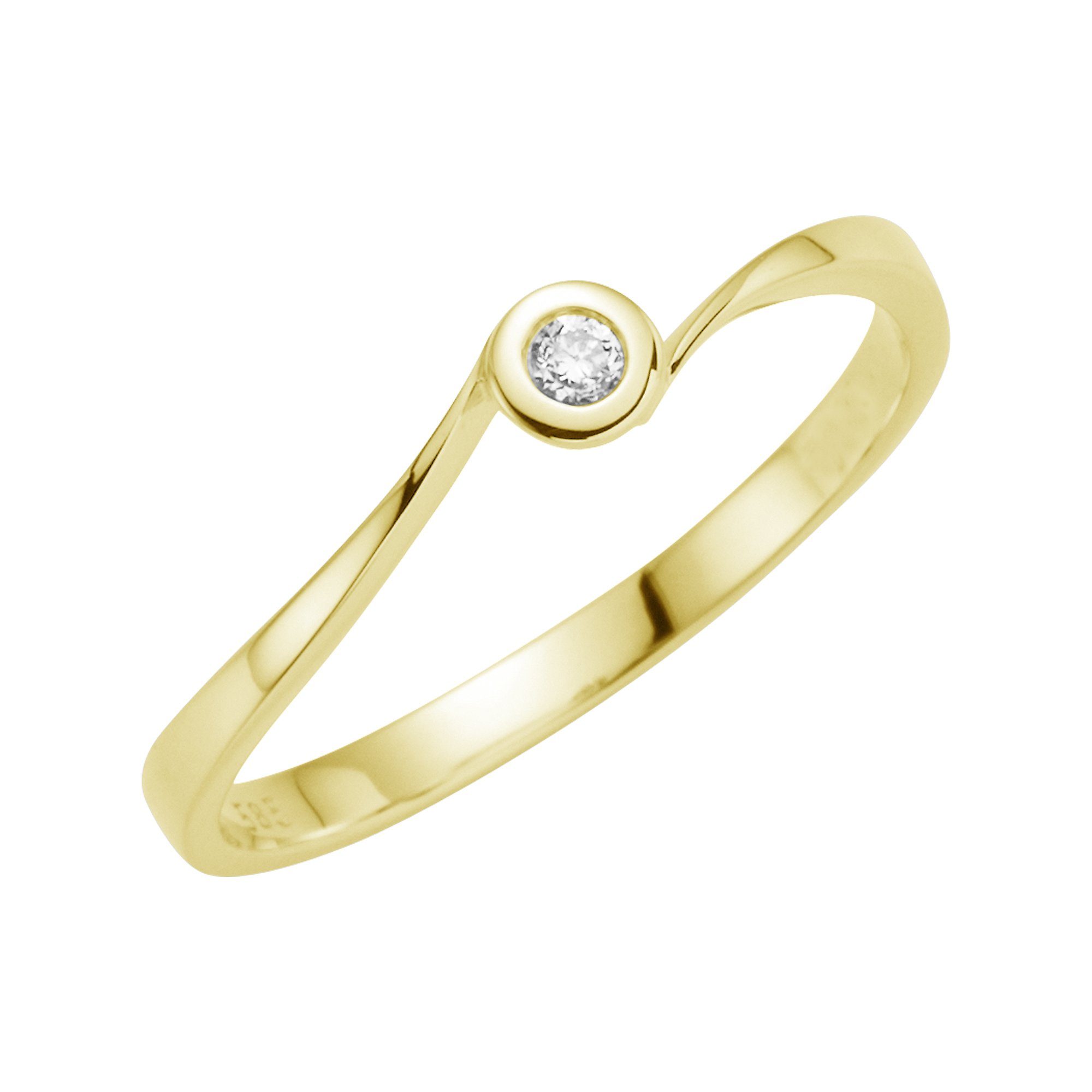 zünftig Orolino Fingerring 585 0,06ct. Gold Brillant