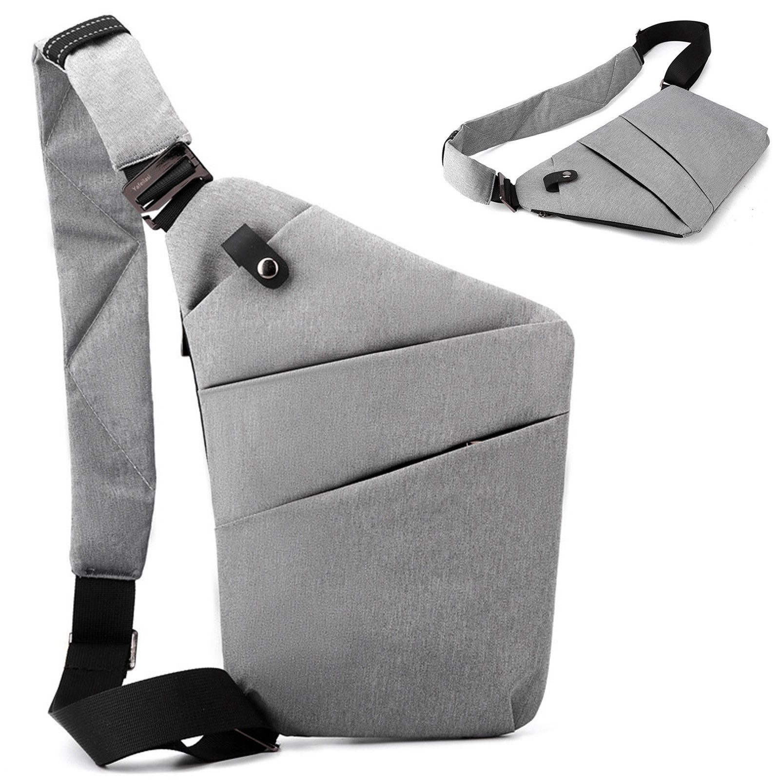 MODFU Schultertasche Umhängetasche klein Unisex Crossbody Bag (32 x 20 x 2 cm, Sporttasche Geldgürtel, mit verstellbarem Schultergurt, Magnetverschluss), Tagepacks für Arbeit Uni Reisen Outdoor Sport Shopping