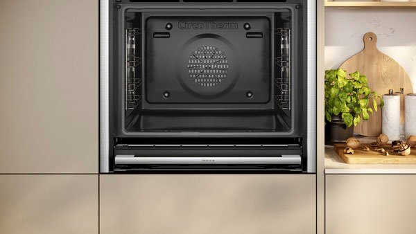 NEFF Einbaubackofen N 90 B64CS71N0, mit Teleskopauszug nachrüstbar, Hydrolyse, Versenkbare Slide & Hide® Tür & einfaches Pyrolyse-Reinigungsduo