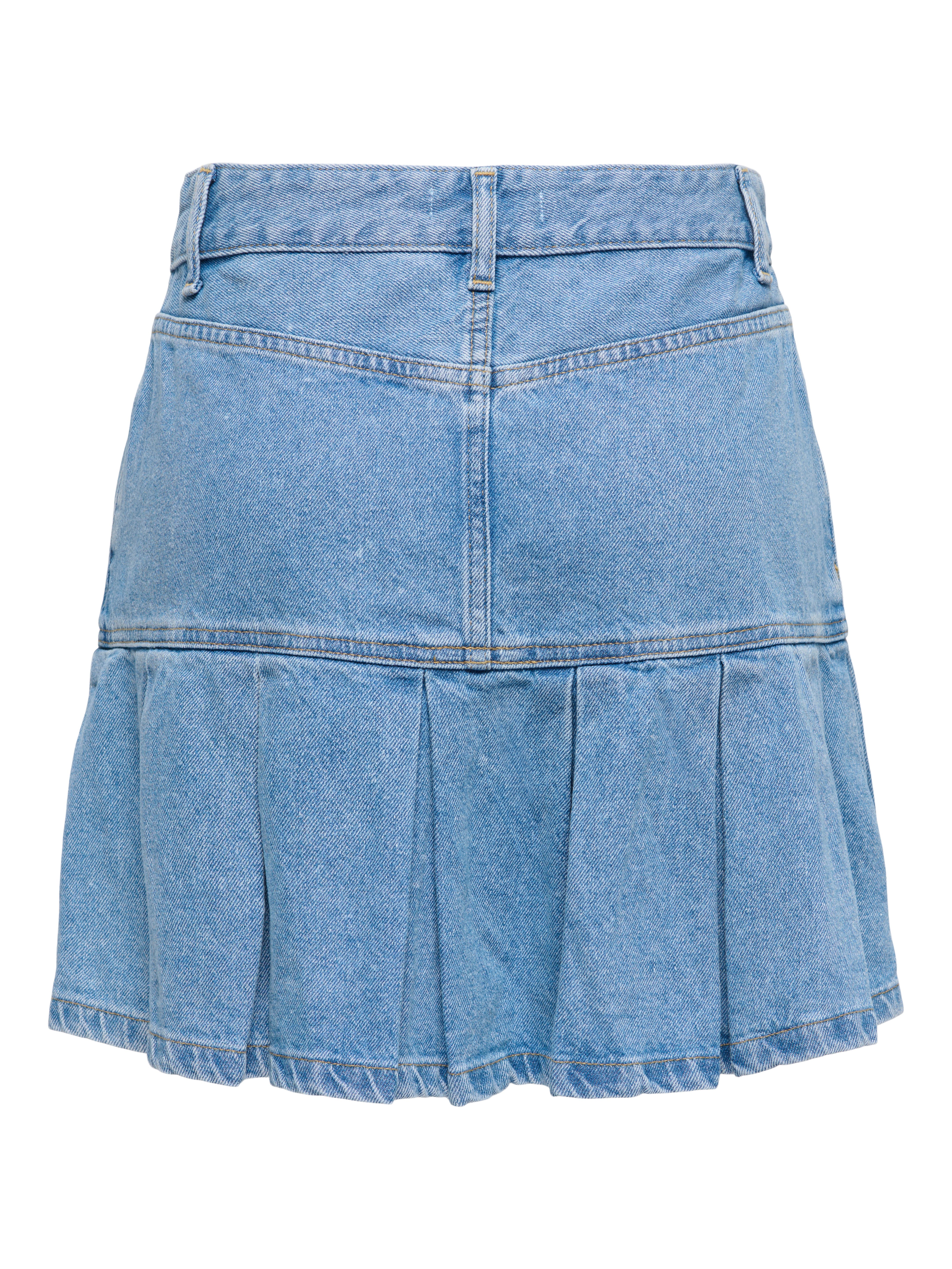 ONLY Jeansrock ONLEMERSON REG PLEATED DNM SKIRT TAI Baumwolle, Regular Waist