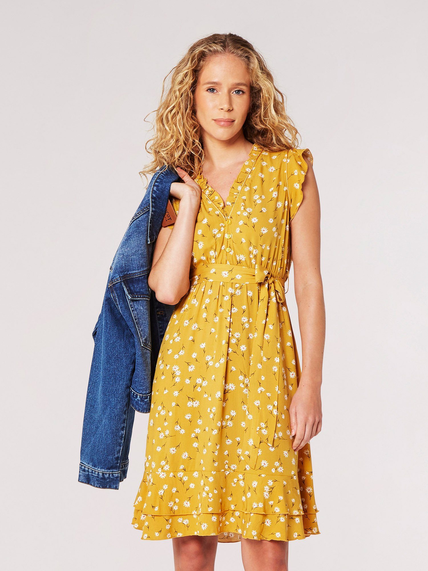 Apricot Minikleid Minikleid, (2-tlg., Stoffgürtel) mit günstig online kaufen