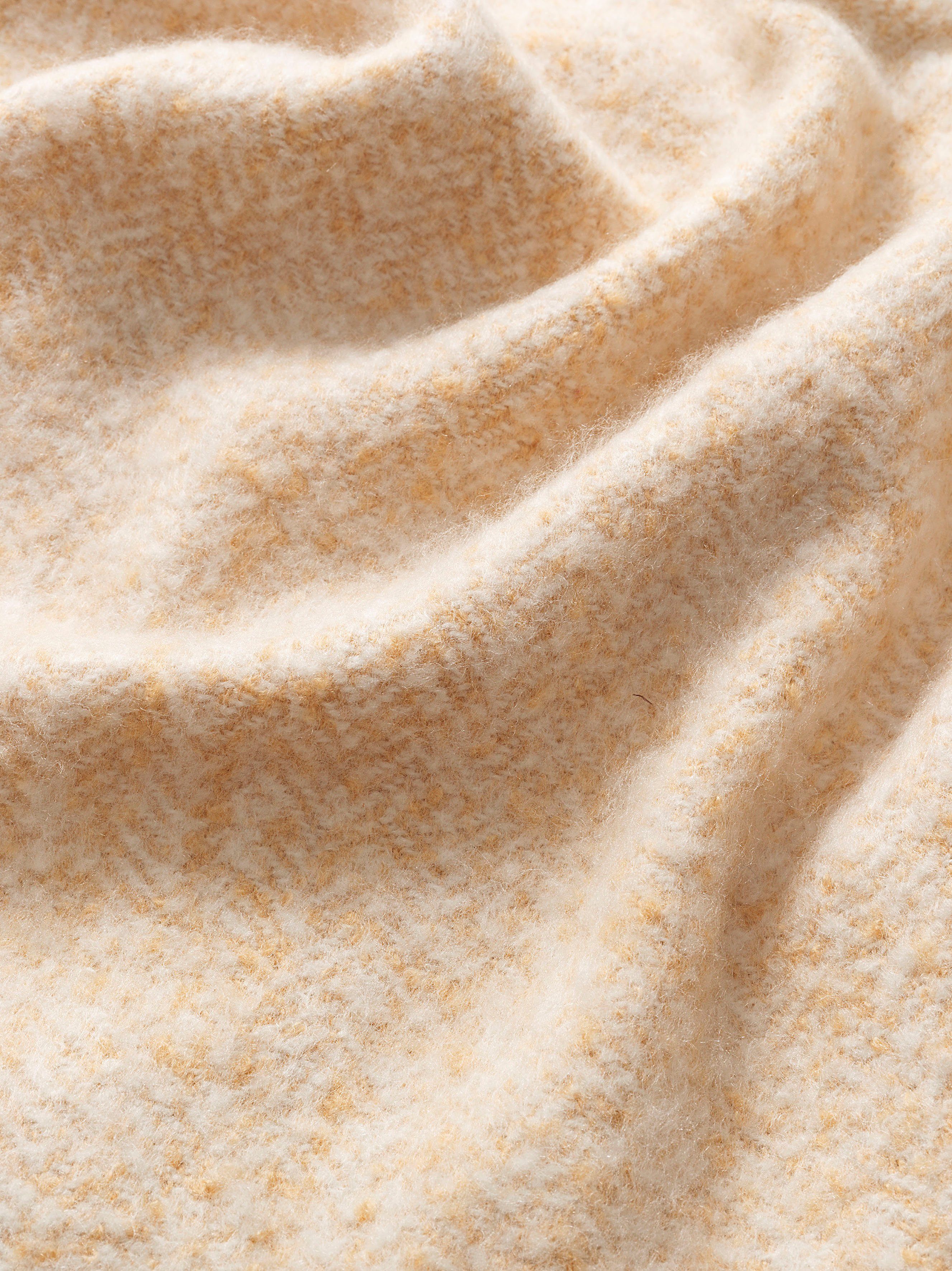 Plaid Wooly Herringbone, TOM TAILOR HOME, mit Fischgratmuster, Kuscheldecke