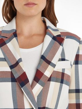 Tommy Hilfiger Longblazer GLOBAL STRIPE CHECK DB BLAZER im modischem, großem Karodessin