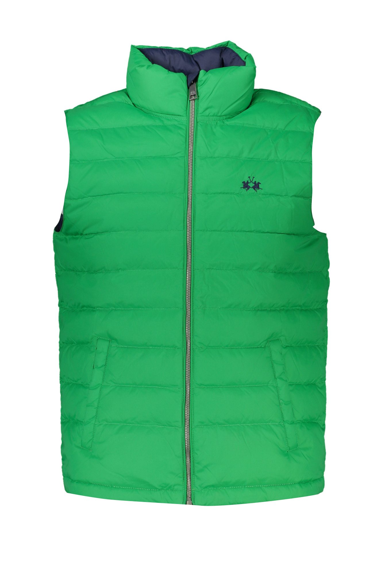 La Martina Outdoorjacke Stylisches Herrenhemd grün ärmellos - Taschen & Stickerei