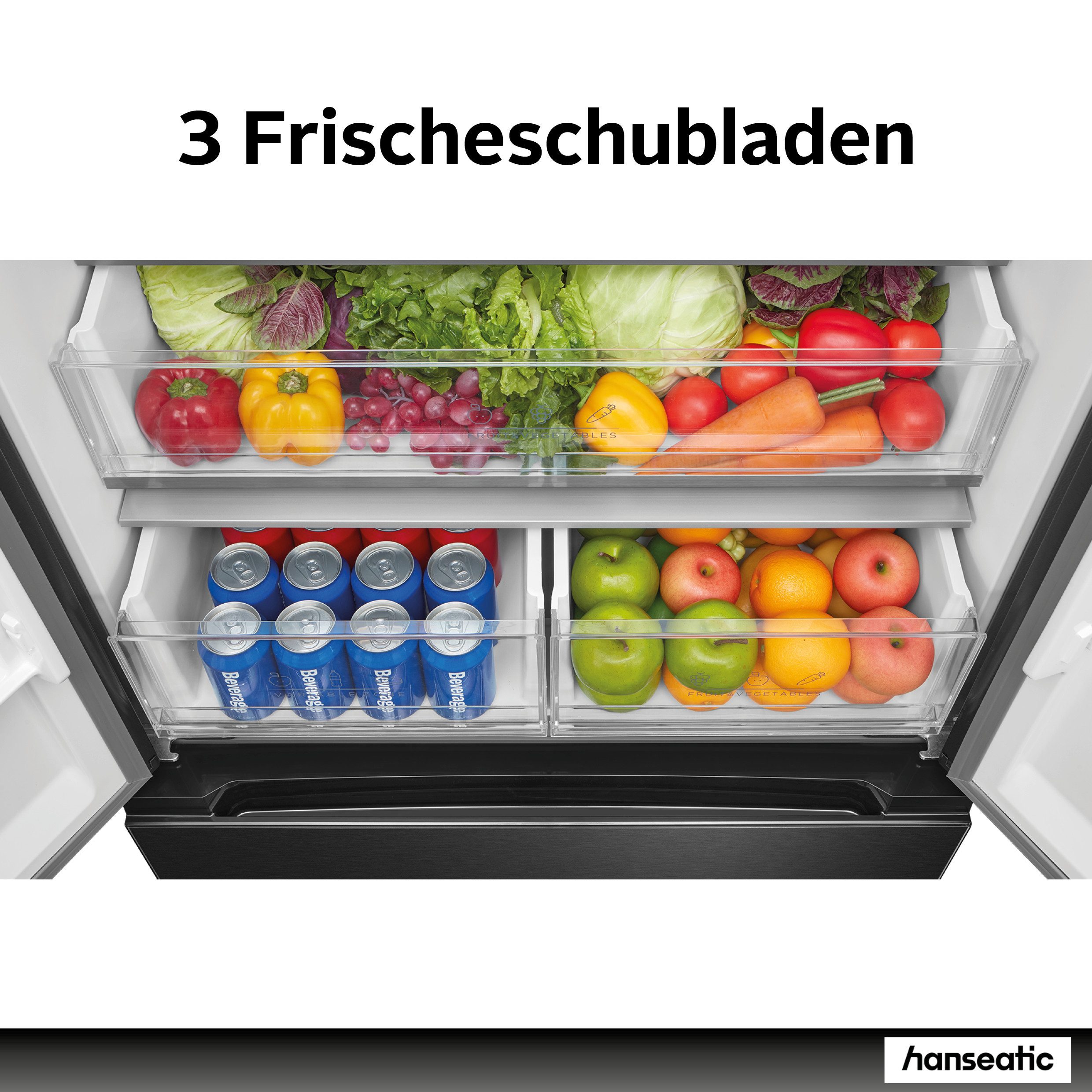 Hanseatic French Door HFD18983CWDI, 190 cm hoch, 83 cm breit