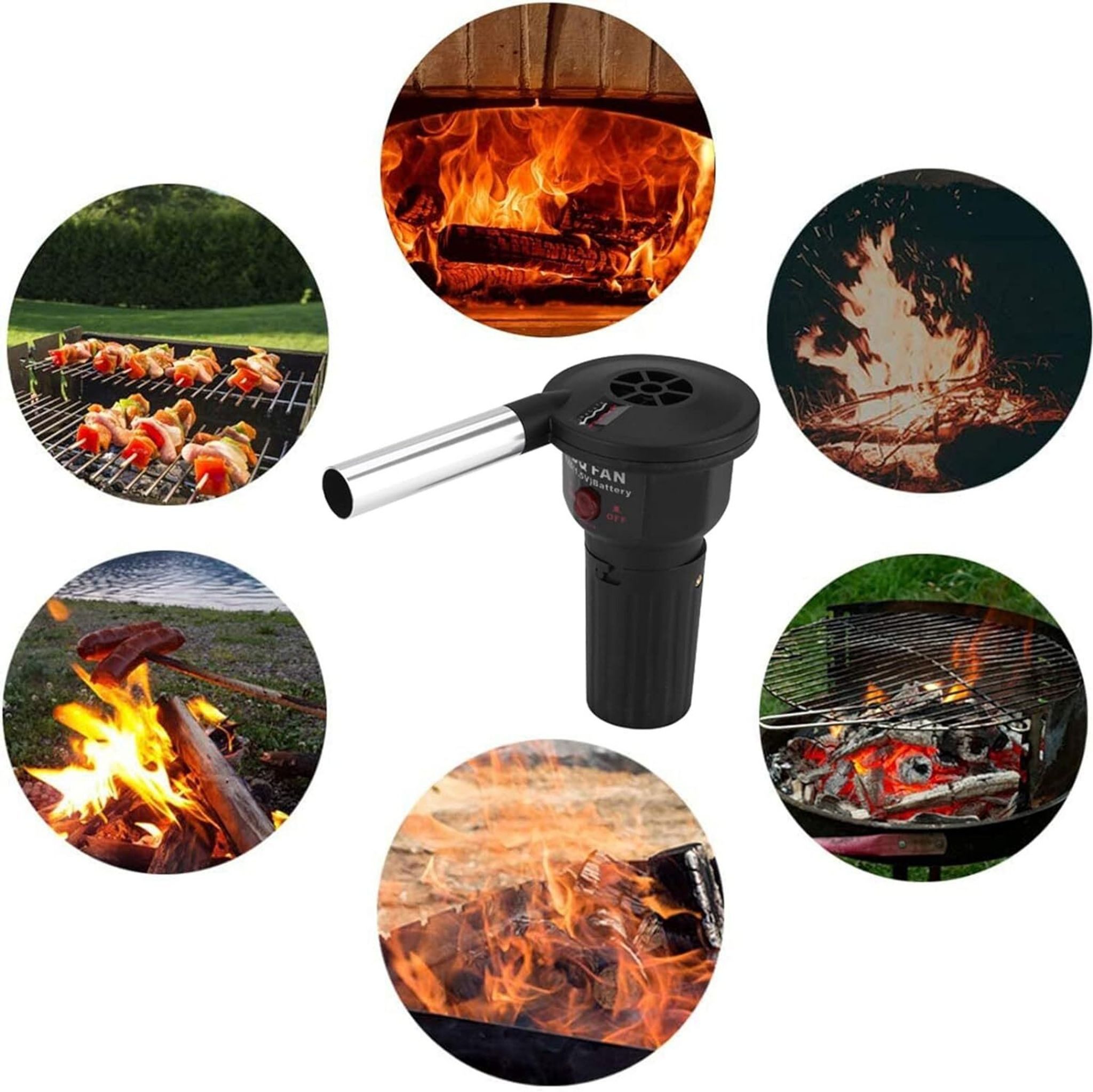 FELIXLEO Grillgebläse BBQ Fan Grill Fön Lüfter Grillgebläse Luftgebläse (1-tlg) – Bild 5 von 5