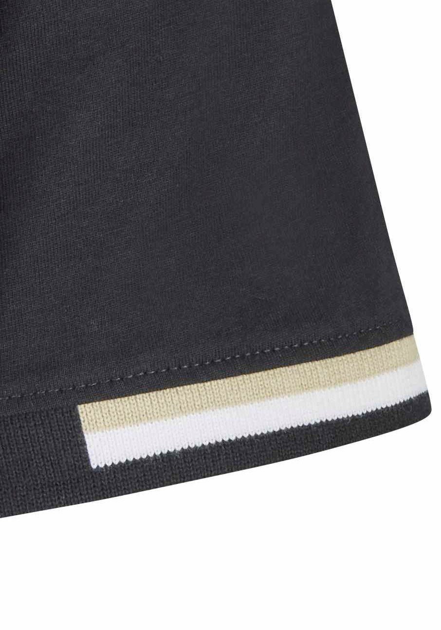 HECHTER PARIS Poloshirt mit farblichen Highlights an den Ärmeln black | Poloshirts