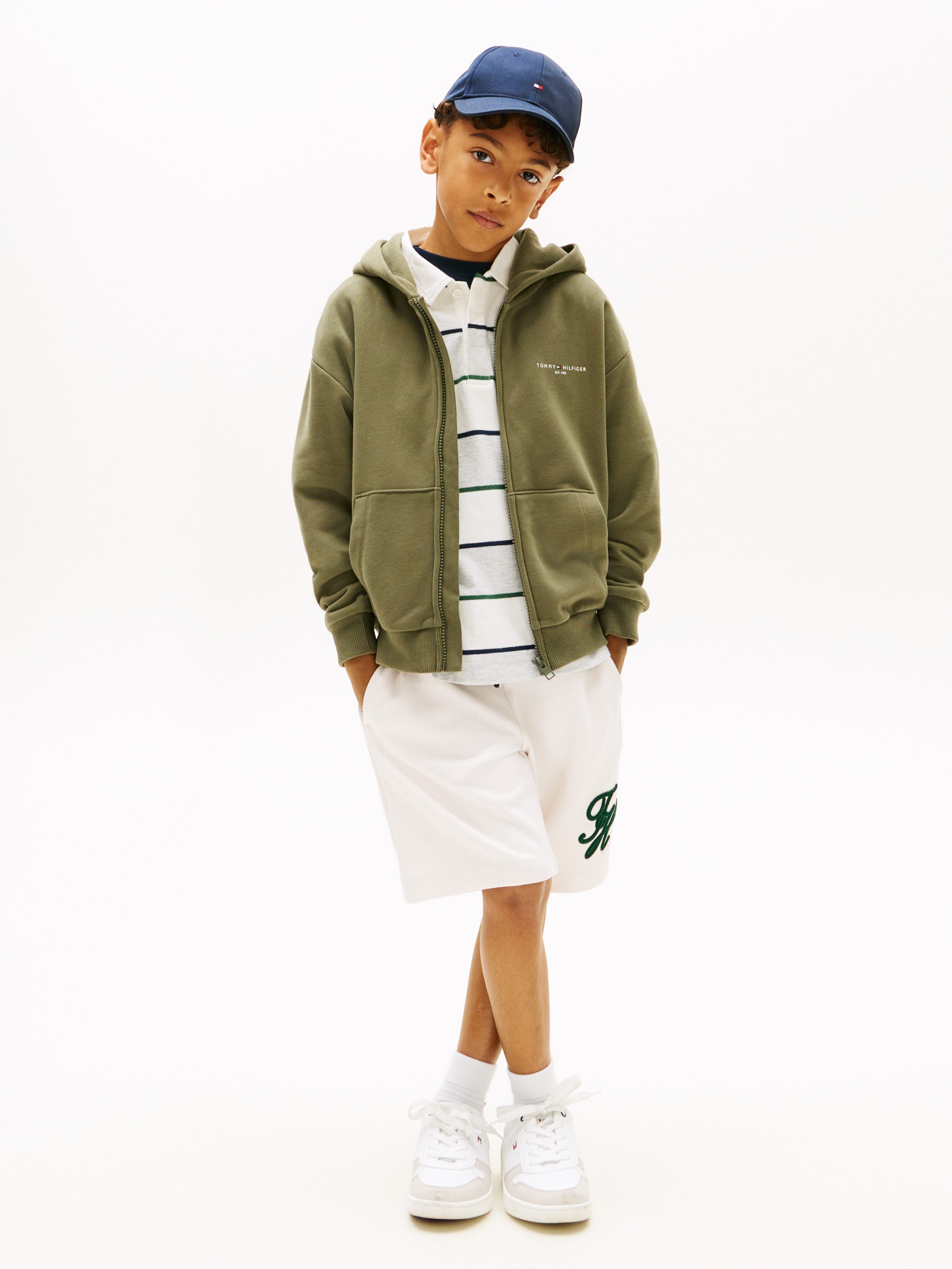 Tommy Hilfiger Kapuzensweatjacke MINI CORP ZIP THROUGH HOODIE Kinder bis 16 Jahre – Bild 5 von 5