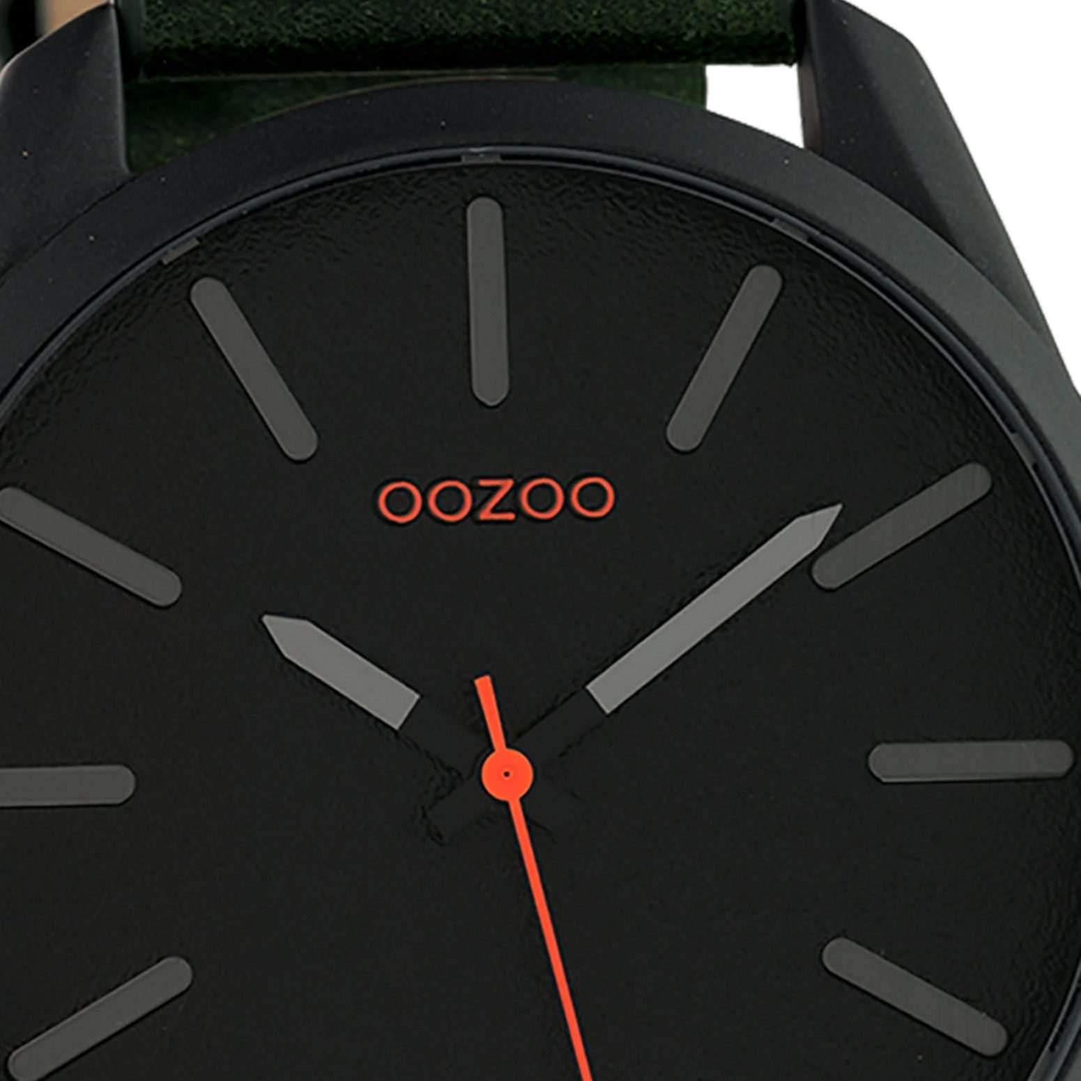 OOZOO Quarzuhr Oozoo Unisex Armbanduhr Timepieces Analog, (Analoguhr), Herren, Damenuhr rund, extra groß (ca. 48mm) Lederarmband dunkelgrün