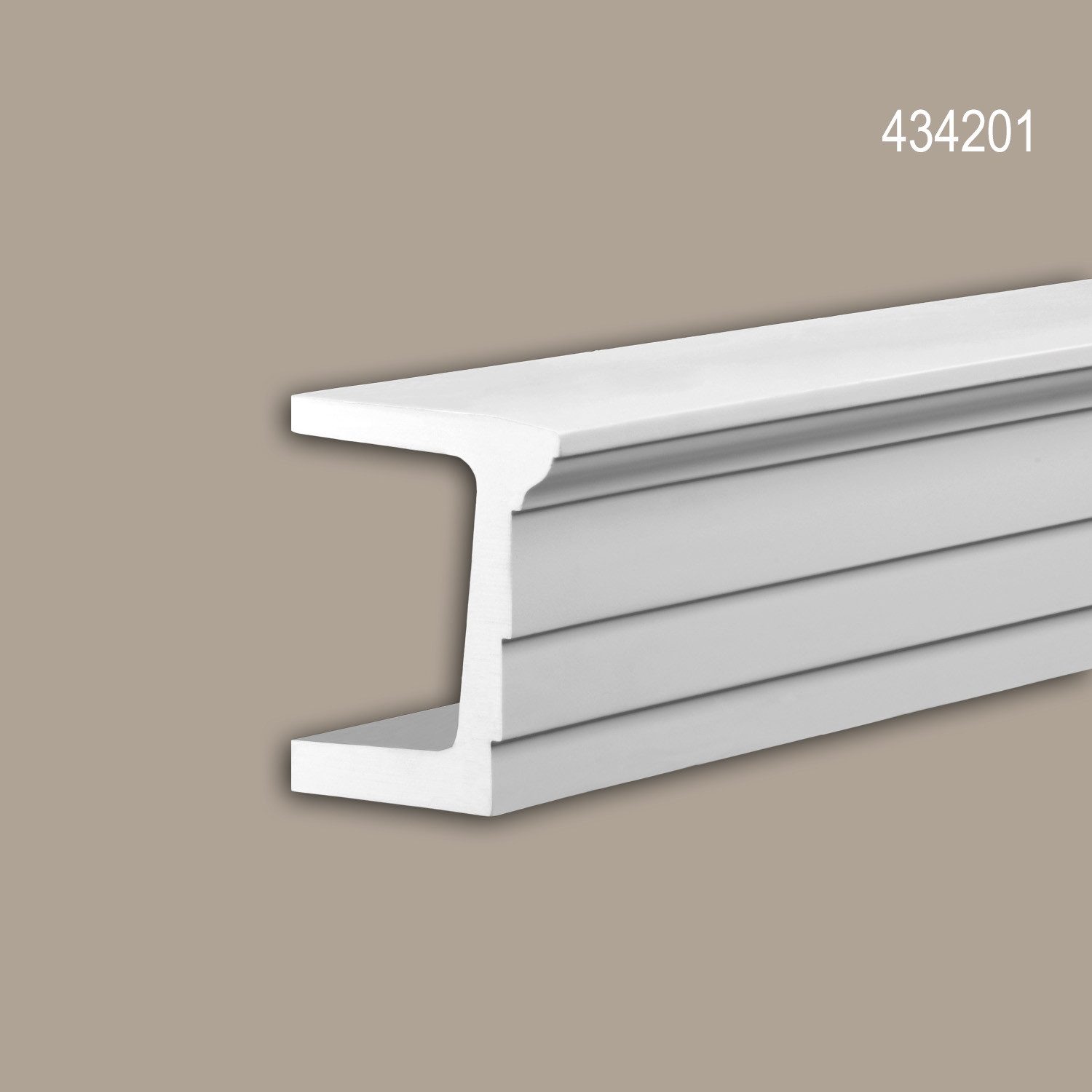 Profhome Zierleiste 434201 Architrav Fassadenprofil Stuckleiste Außenstuck 2 m, kleben, Polyurethan Hartschaum, 1-St., 1 x Stuckleiste, Architrav Stuckleiste Fassadenleiste Außenstuck Profilleiste 2 Meter