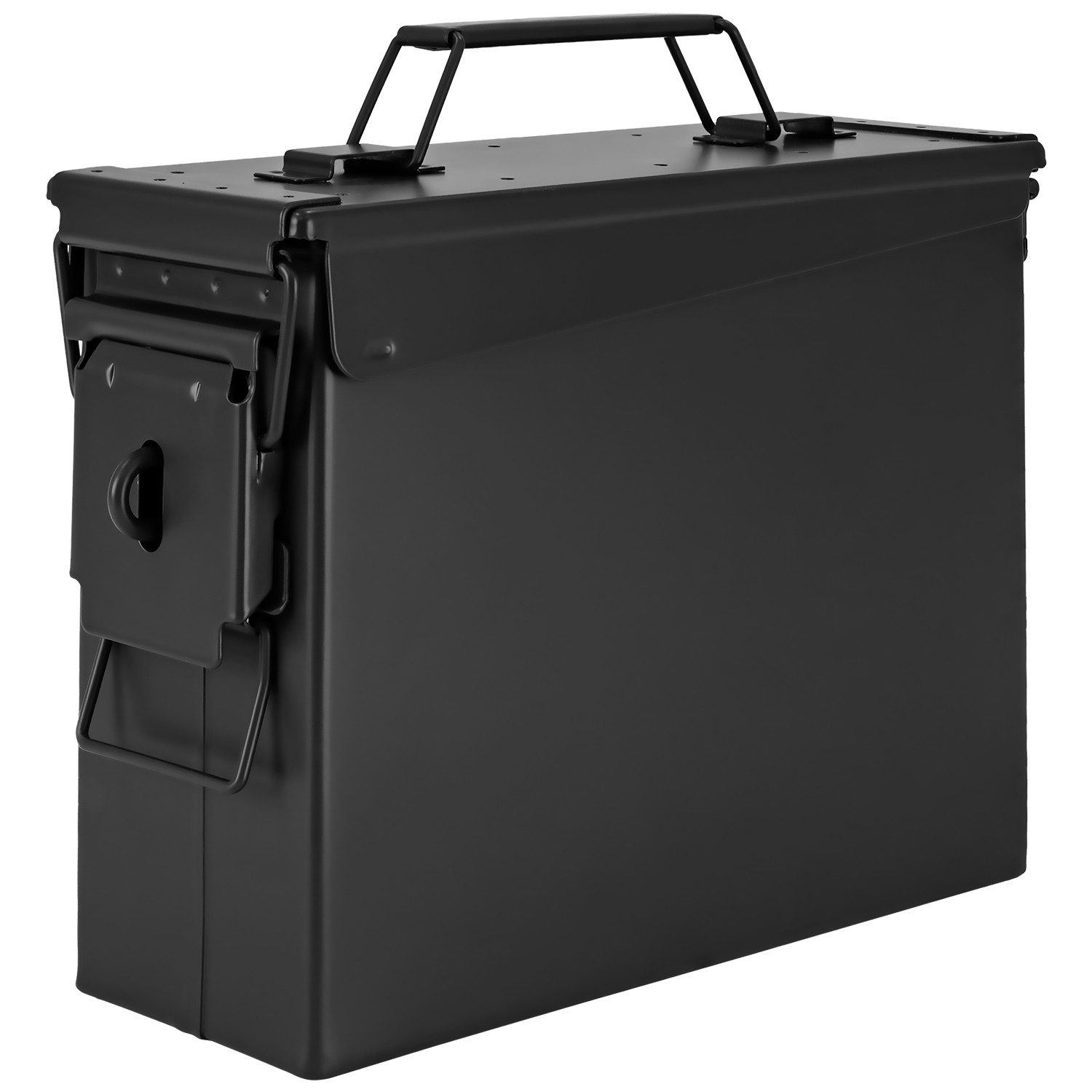 Aufbewahrungsbox Munitionsbox Metallkiste Metallbox Ammo Box 28 x 10 x 22 cm Schwarz