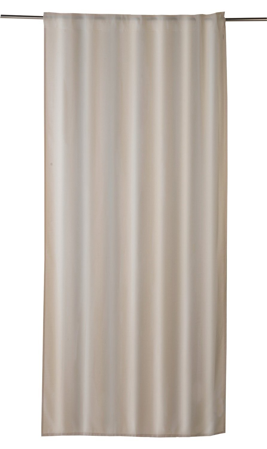 Home4You, 140 L x Verd. cm, Schlaufen, halbtransparent Schlaufen, Beige, verdeckte FELIA, 245 Vorhang B