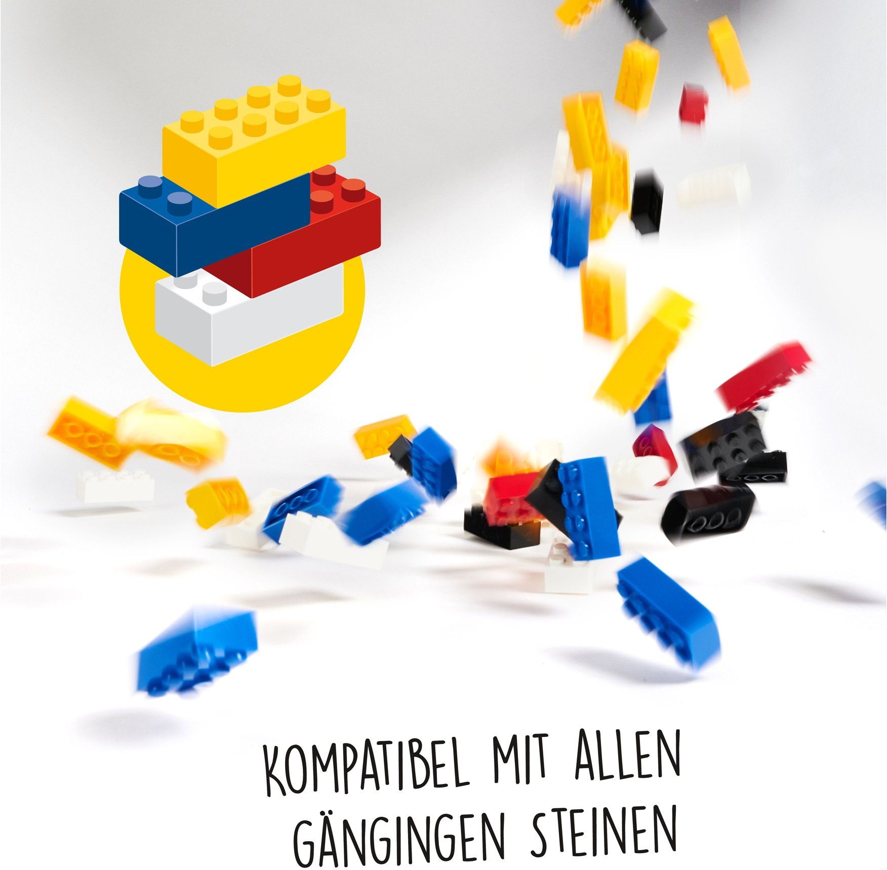 SIMBA Konstruktionsspielzeug Bausteine Blox 1000 Teile 4er braun 104114553 Spielbausteine