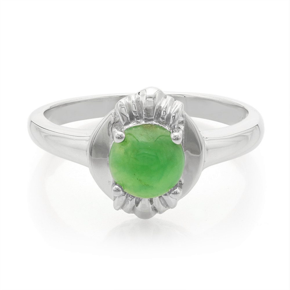 Cavill Solitärring Cavill Ring 925 Silber, 0,92 ct Chrysopras, grün, rund, Cabochon (1-tlg)