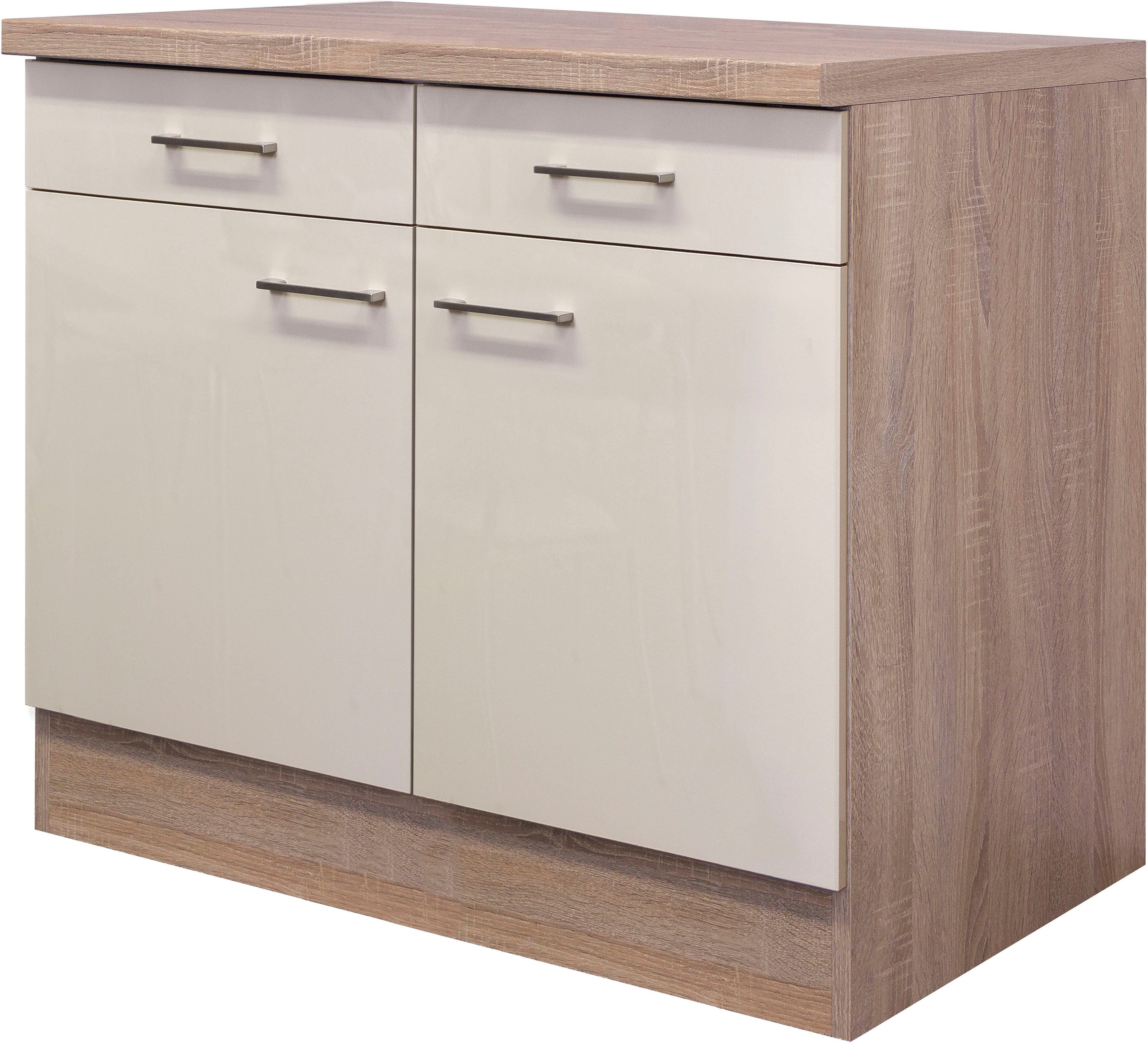 Flex-Well Unterschrank Nepal (B x H x T) 100 x 85/86 x 60 cm, für viel Stauraum