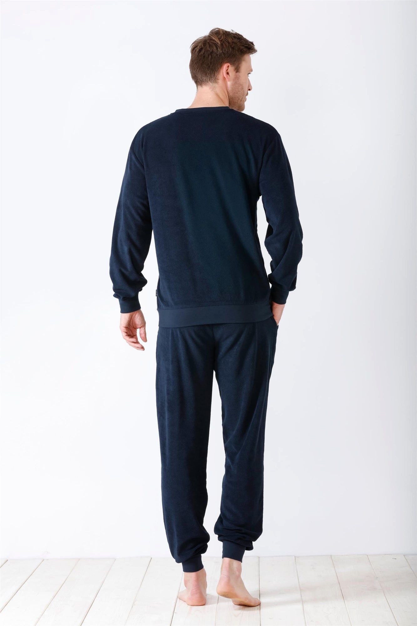 Hajo Schlafanzug Herren Schlafanzug mit Bündchen Klima-Frottee günstig online kaufen