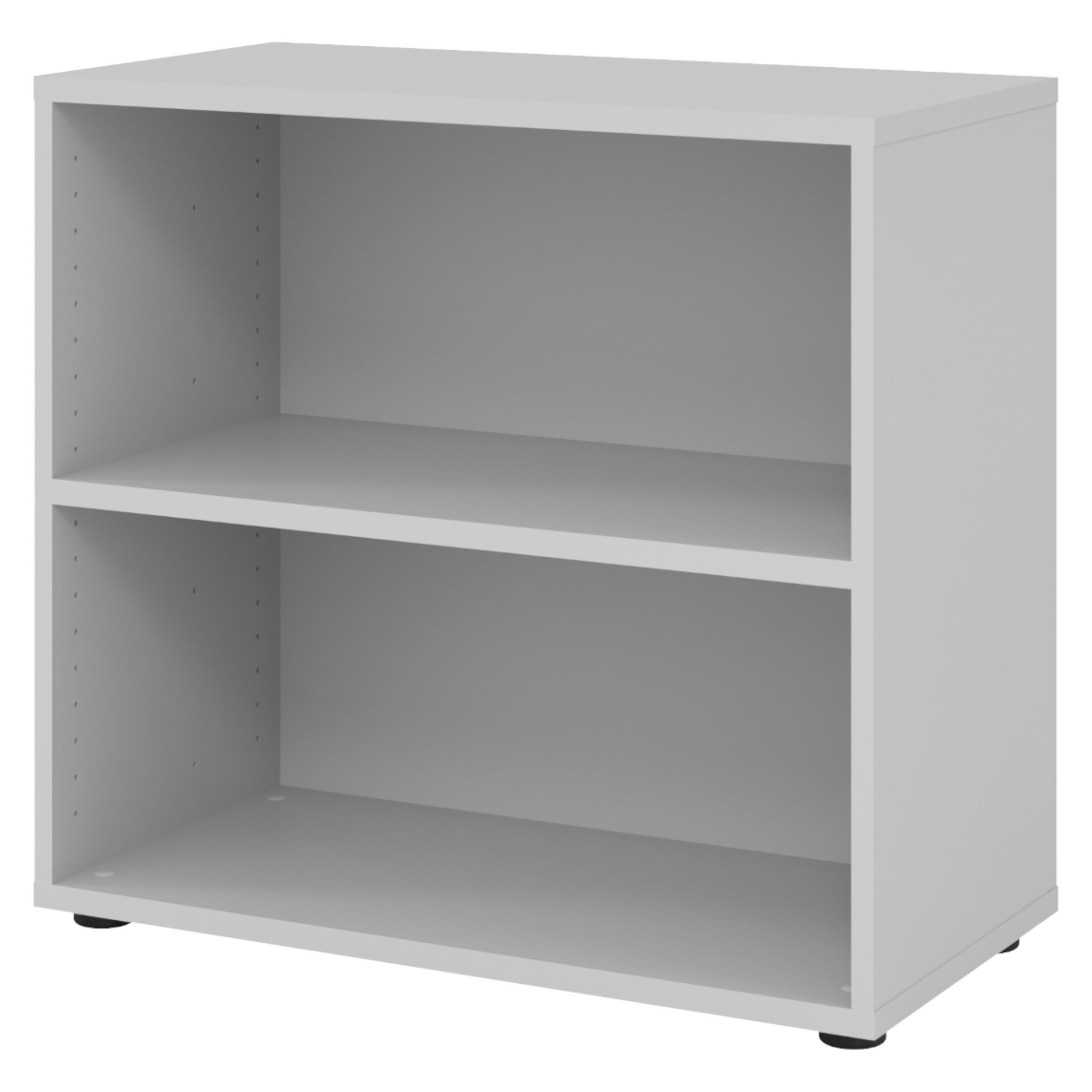 bümö Aktenregal smart Regal, Büroregal - 2 Ordnerhöhen, Dekor: Grau
