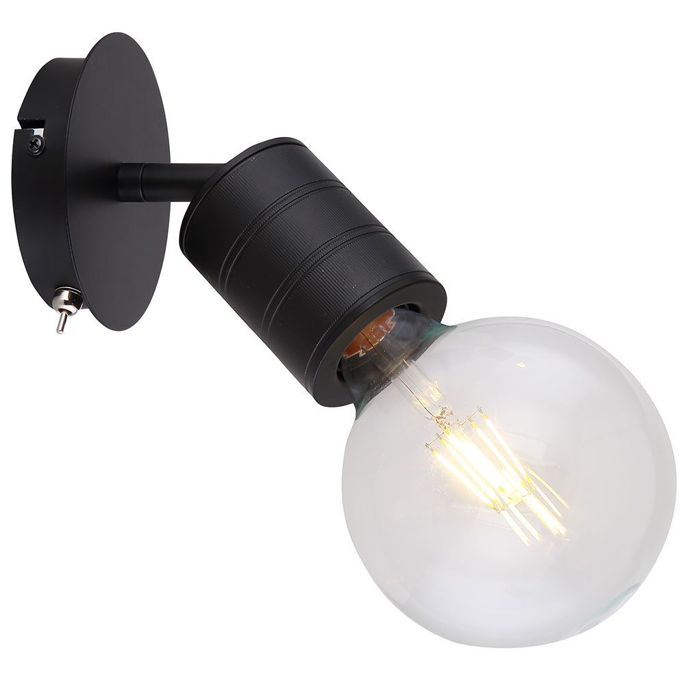 GLOBO LIGHTING Wandleuchte, Leuchtmittel nicht inklusive, Wandleuchte Leseleuchte Aluminium schwarz Spot beweglich Kippschalter. Reduzierter Preis € 29,99. Unverbindliche Preisempfehlung € 39,99