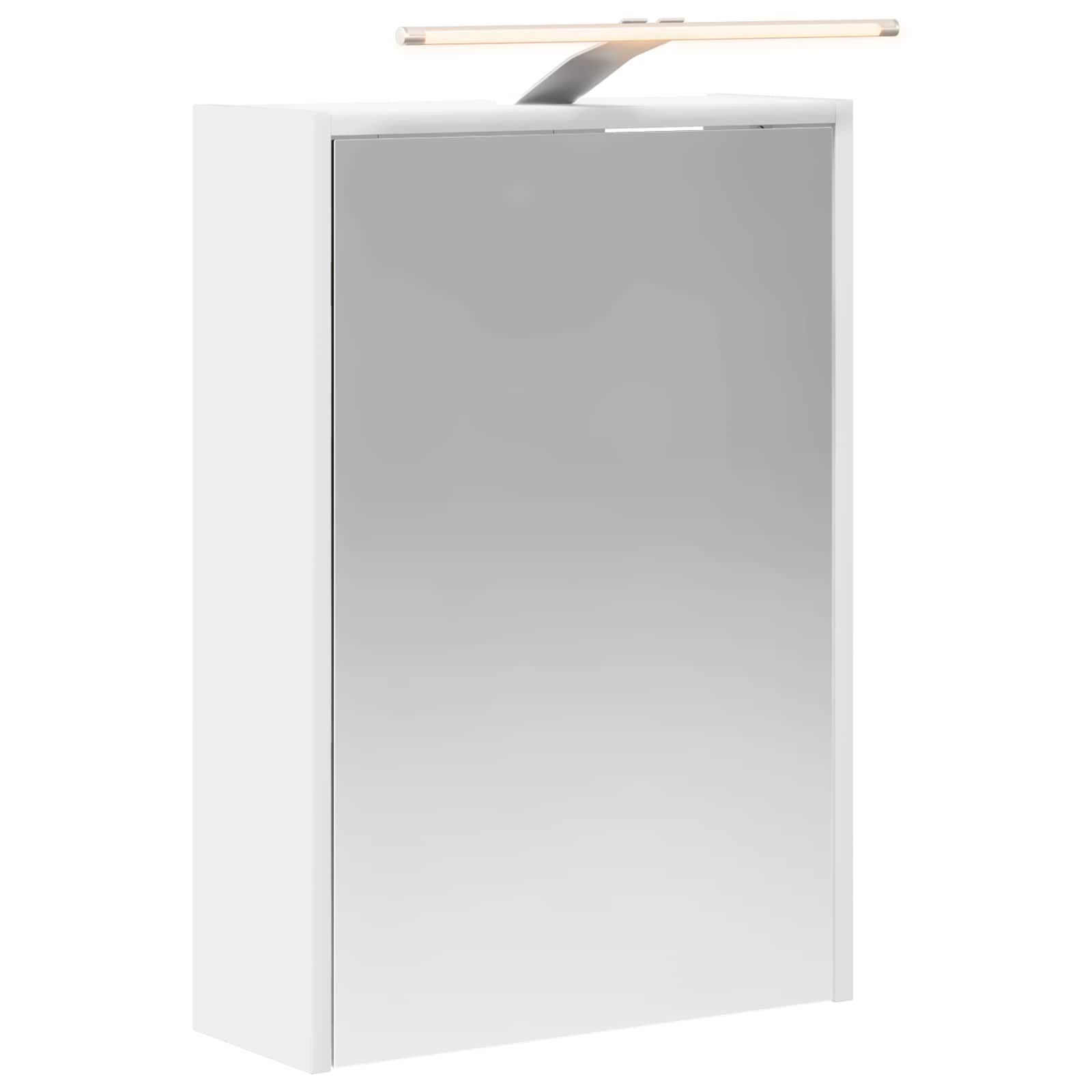 vidaXL Badezimmerspiegelschrank Badezimmerspiegelschrank Weiß 43 x 16 x 62,5 cm Holzwerkstoff (1-St)