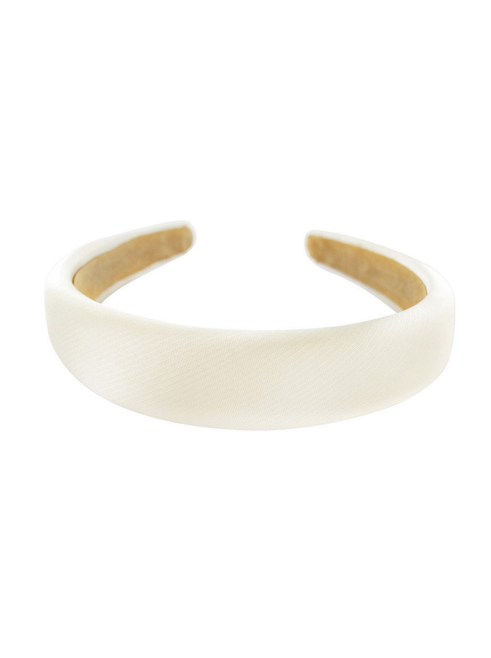 axy Haarreif Breiter Haarreif mit Stoff gepolstertes Metallicfarbe, Vintage Damen Haareifen in Metallic-Optik Haarband