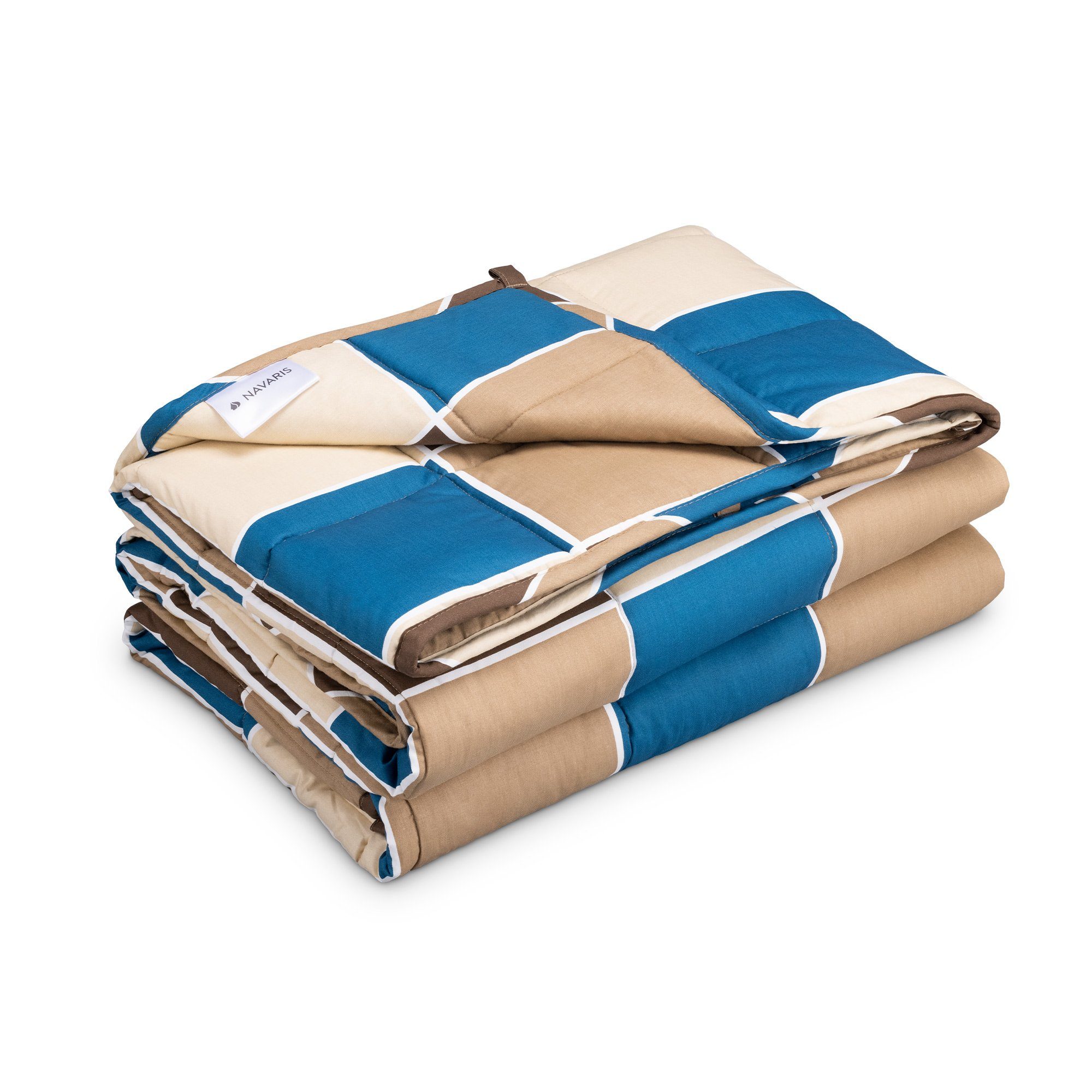 Gewichtsdecke, Schwere Bettdecke 135x200 cm - Bezug aus Baumwolle - 7  Schichten, Navaris, für ein Gefühl von Sicherheit und Geborgenheit